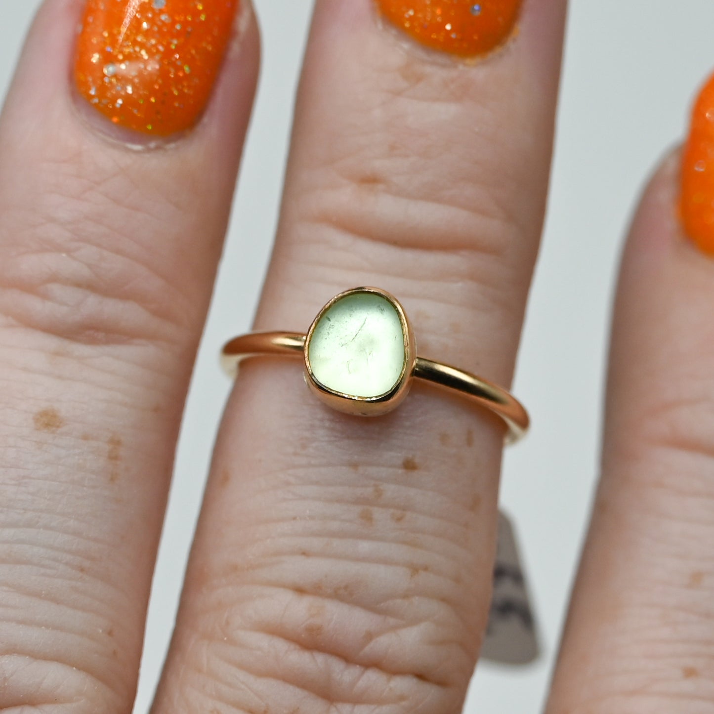 Gold fill UV sea glass size 5.5