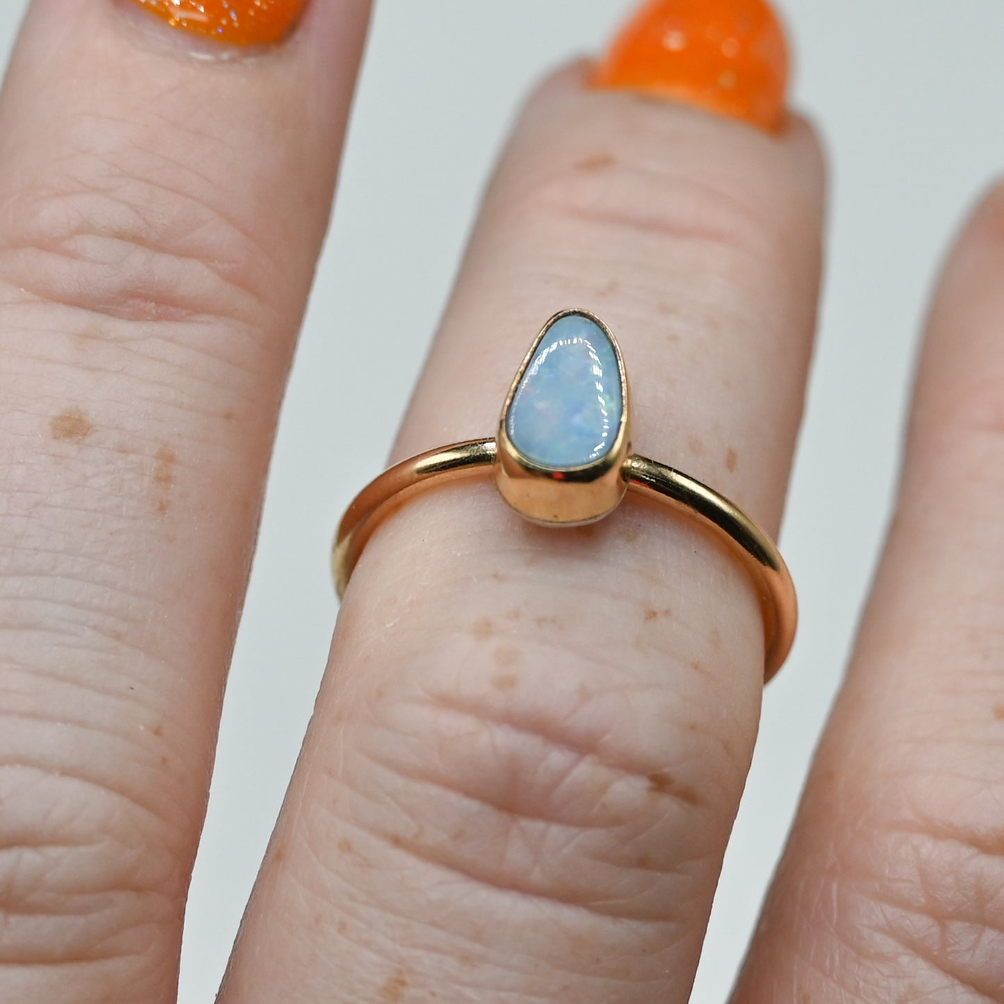 Gold fill Australian opal size 6.5