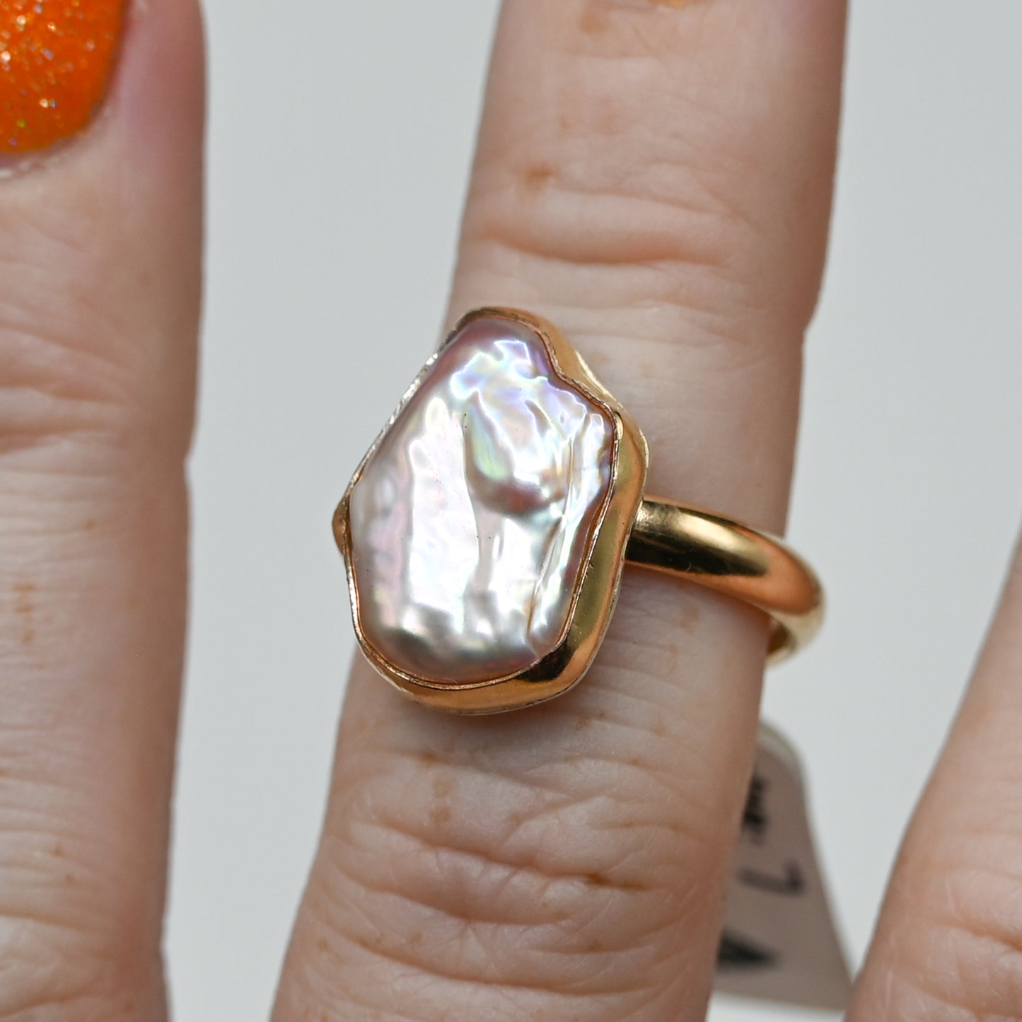 Gold fill xxl keshi pearl size 7