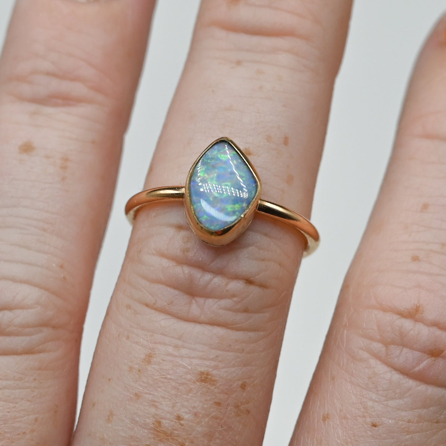 Gold fill Australian opal size 7