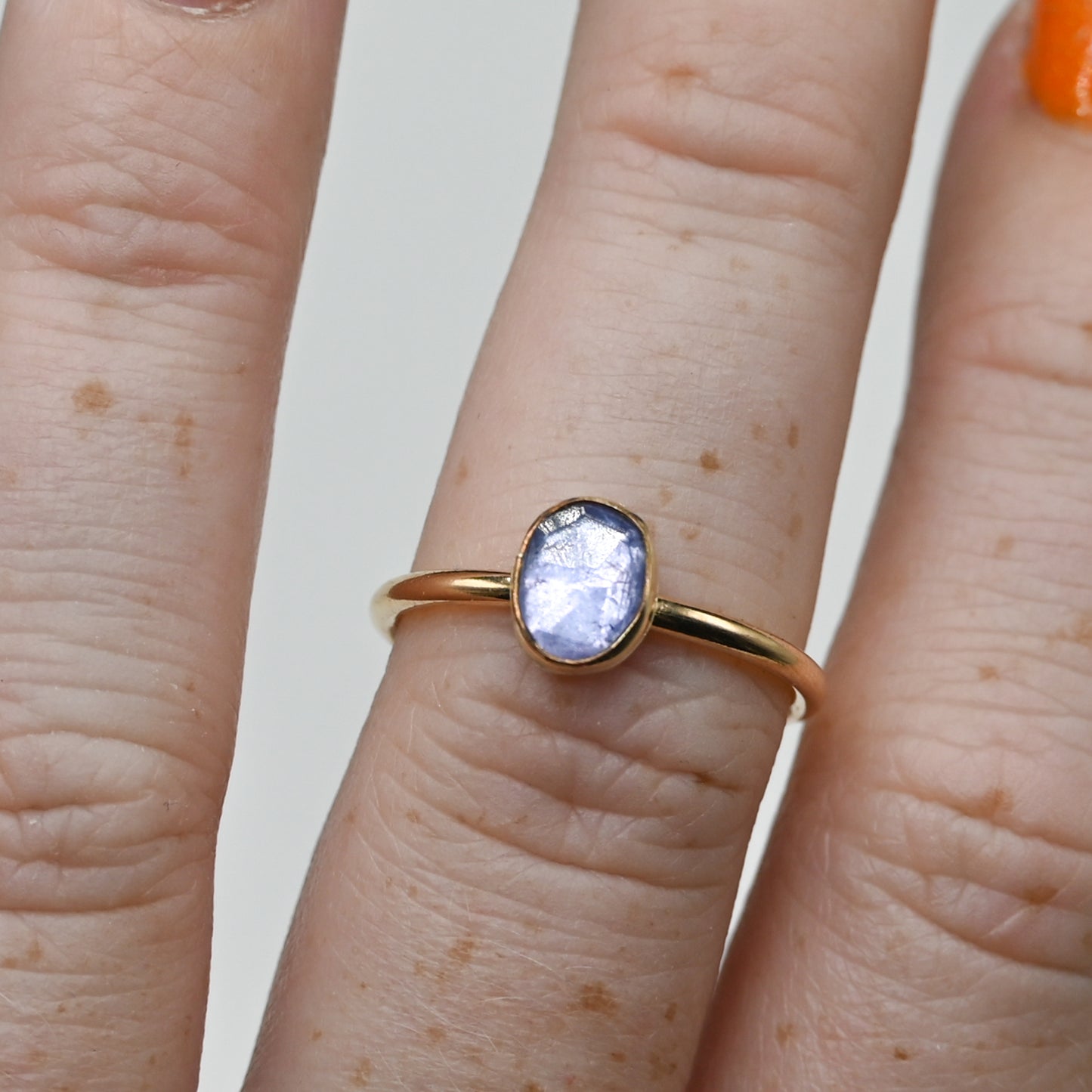 Gold fill rose cut tanzanite size 7