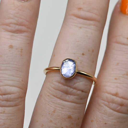 Gold fill rose cut tanzanite size 7