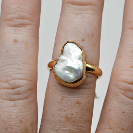 Gold fill xl keshi pearl size 8