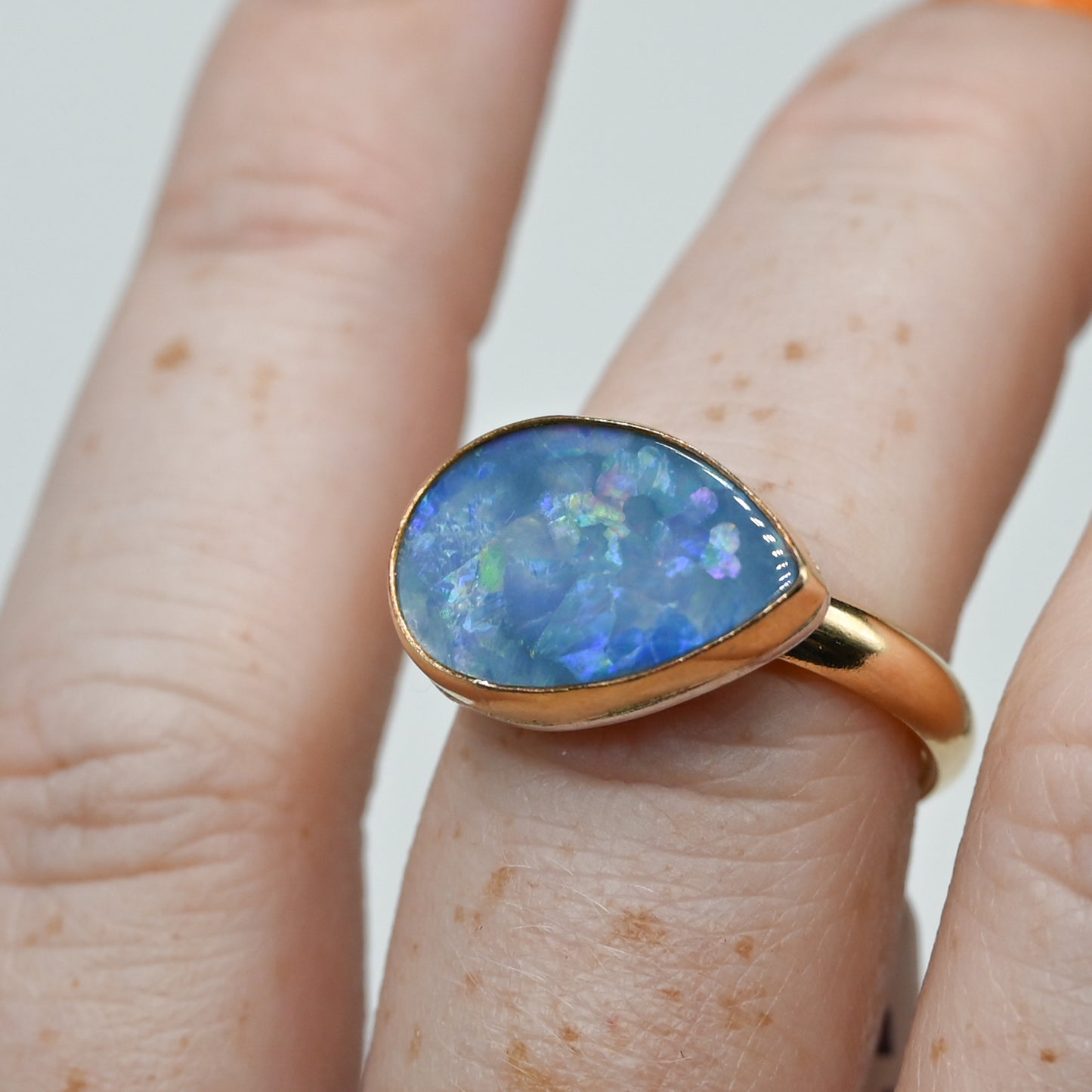 Gold fill xl horizontal Australian opal size 7.75