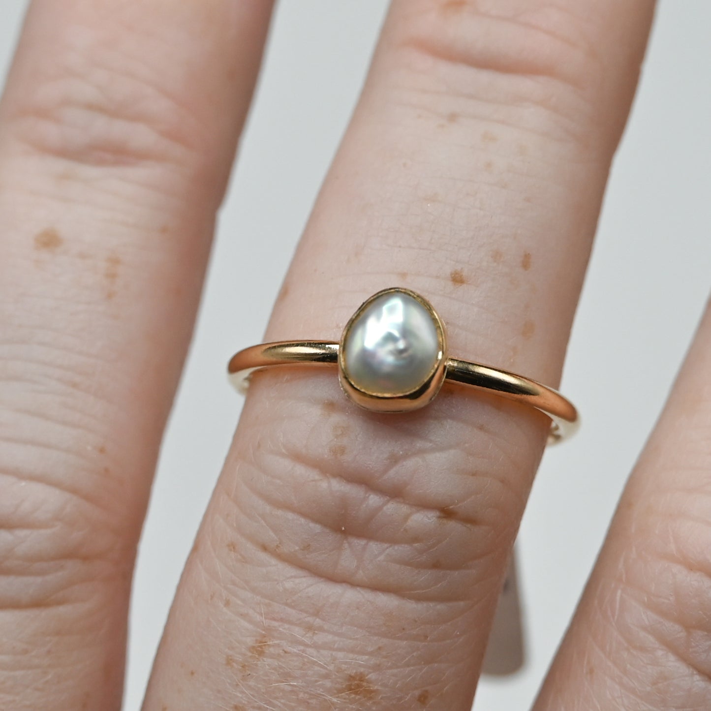 Gold fill keshi pearl size 8