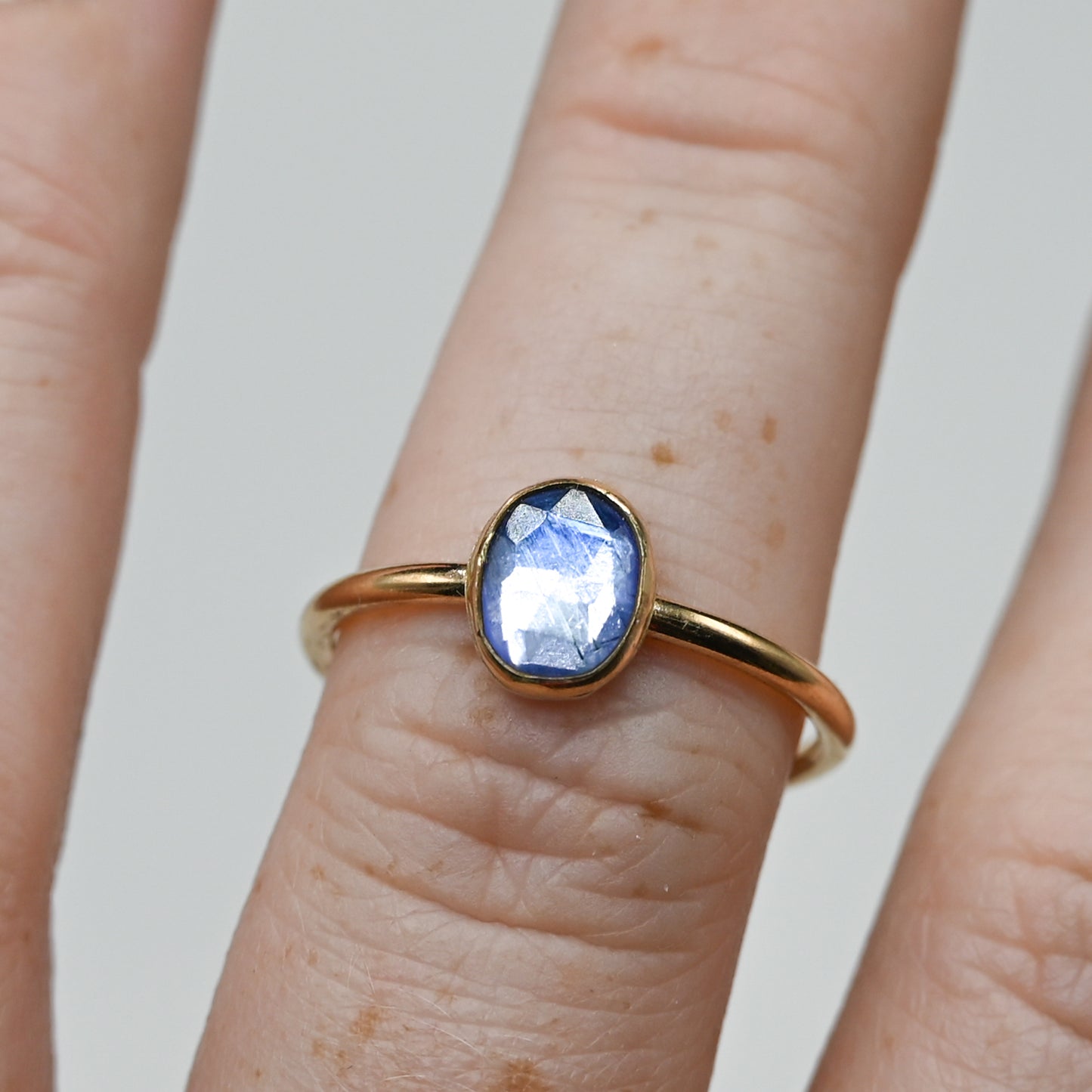 Gold fill rose cut tanzanite size 8.25