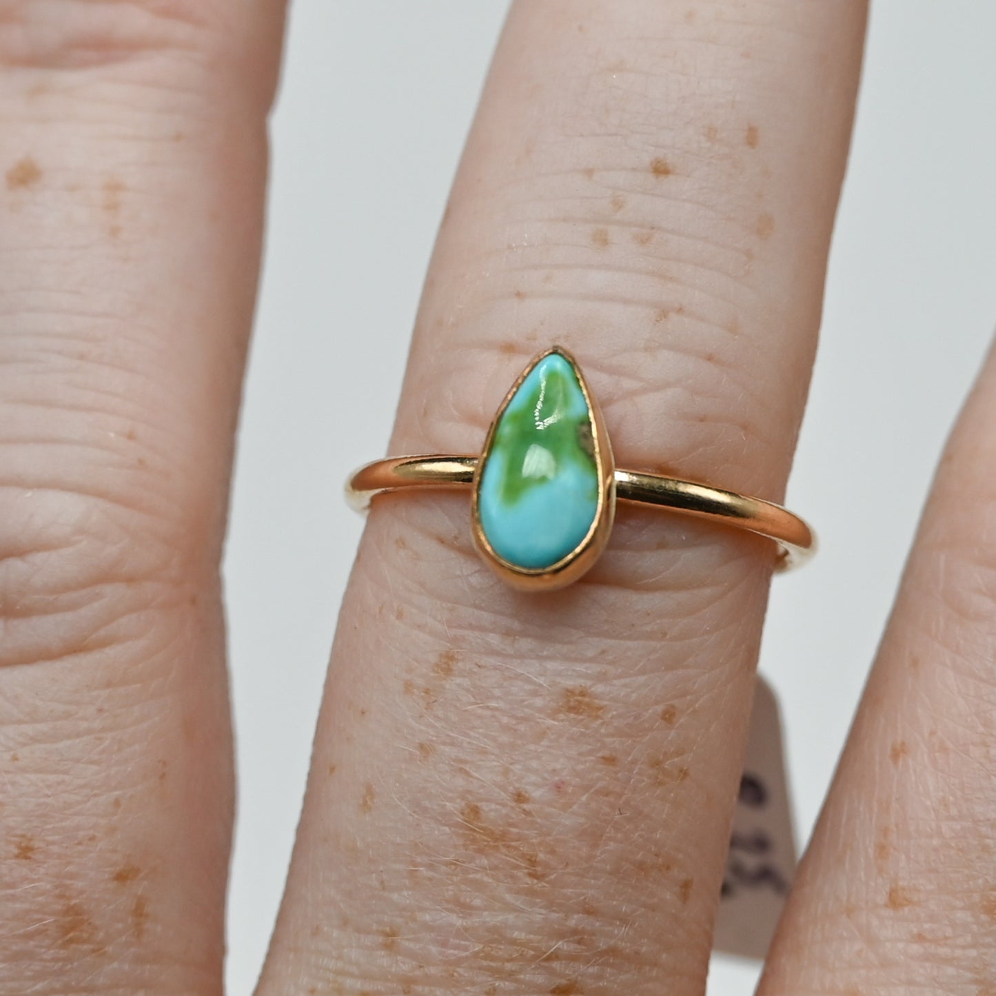 Gold fill sonoran gold turquoise size 8.25