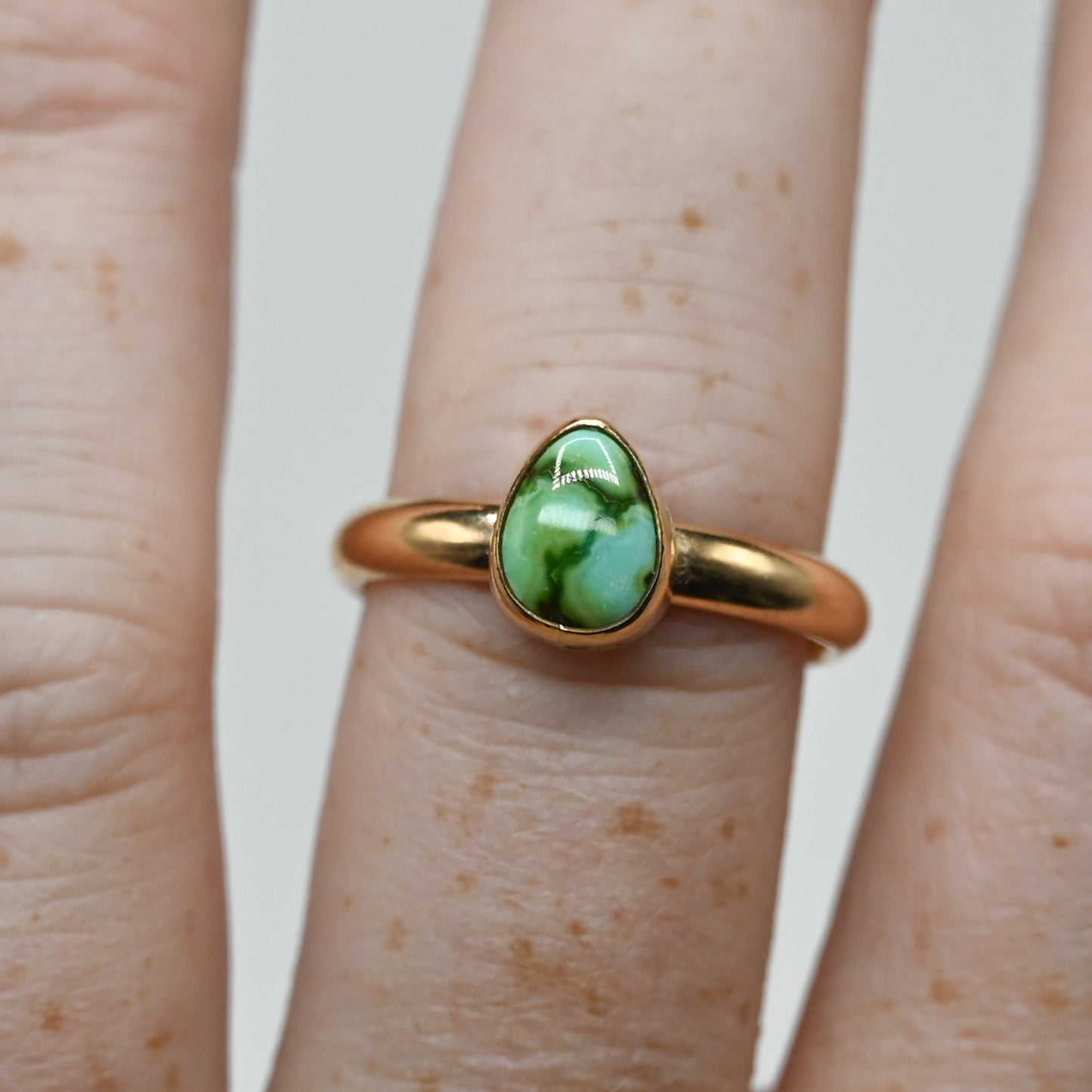 Gold fill sonoran gold turquoise size 8.75