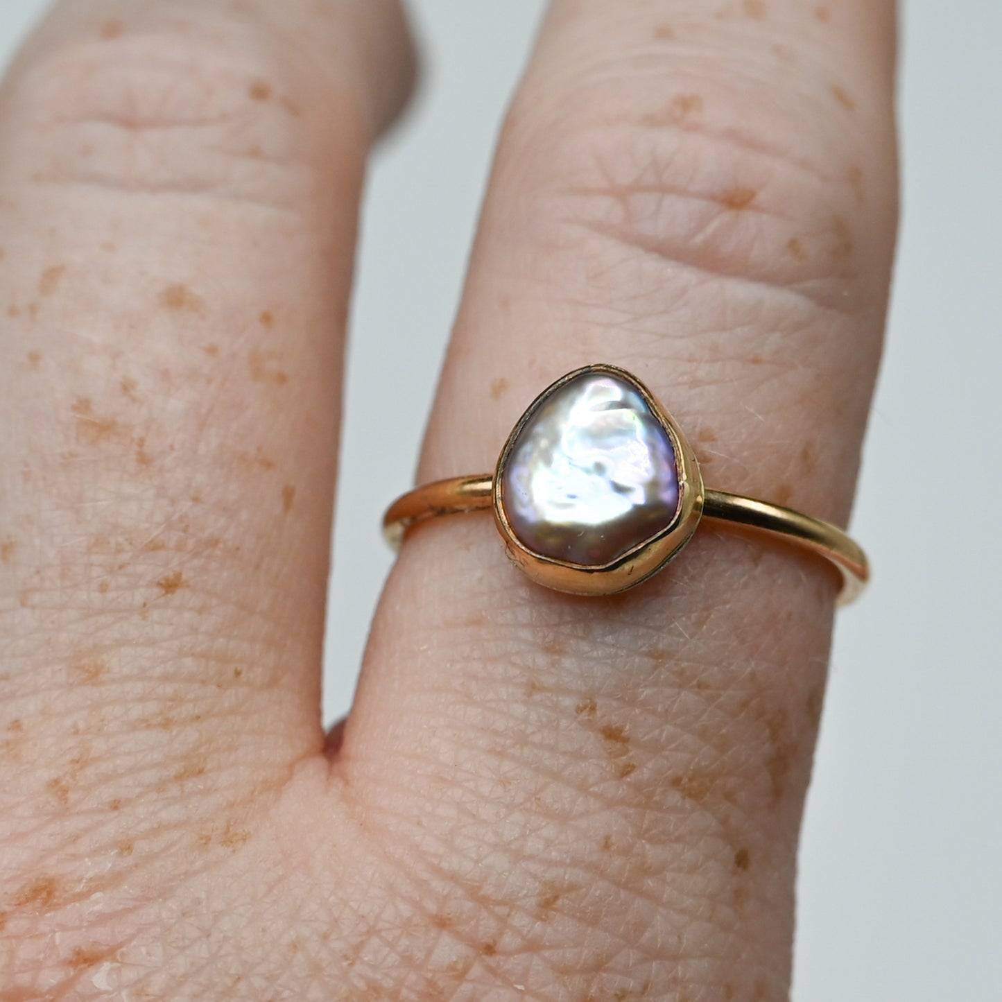 Gold fill keshi pearl size 9