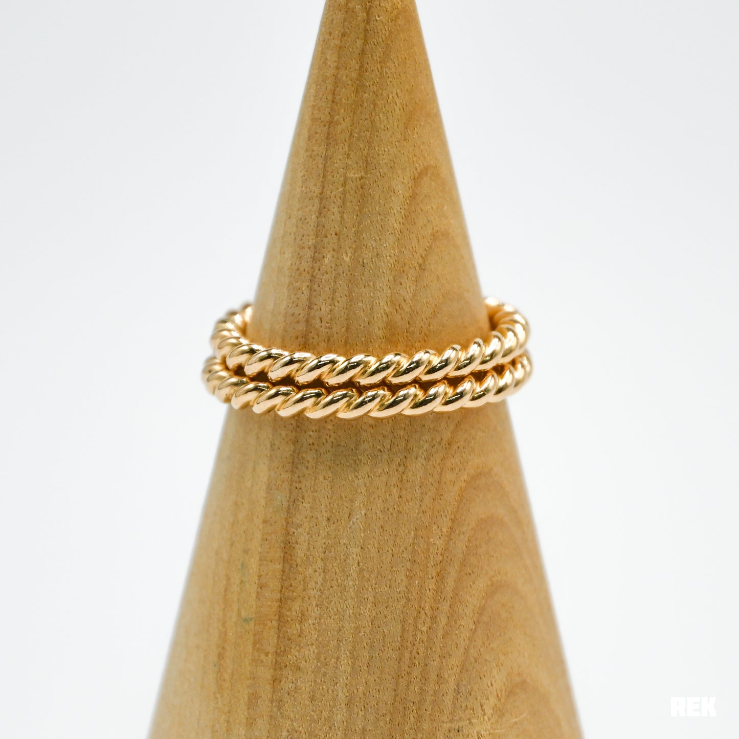 Gold fill 10 gauge thick twist stacker MTO