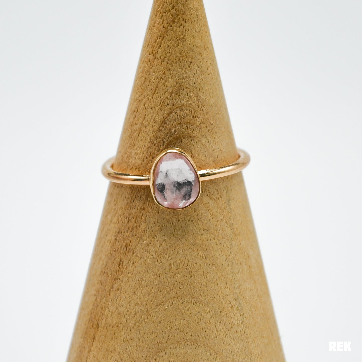 Gold fill rose cut morganite size 7.75