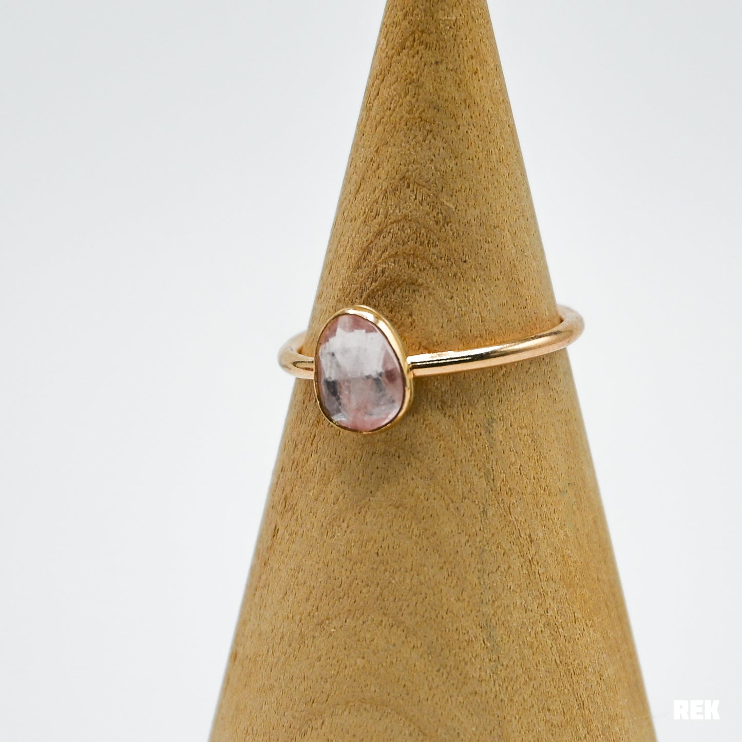 Gold fill rose cut morganite size 7.75