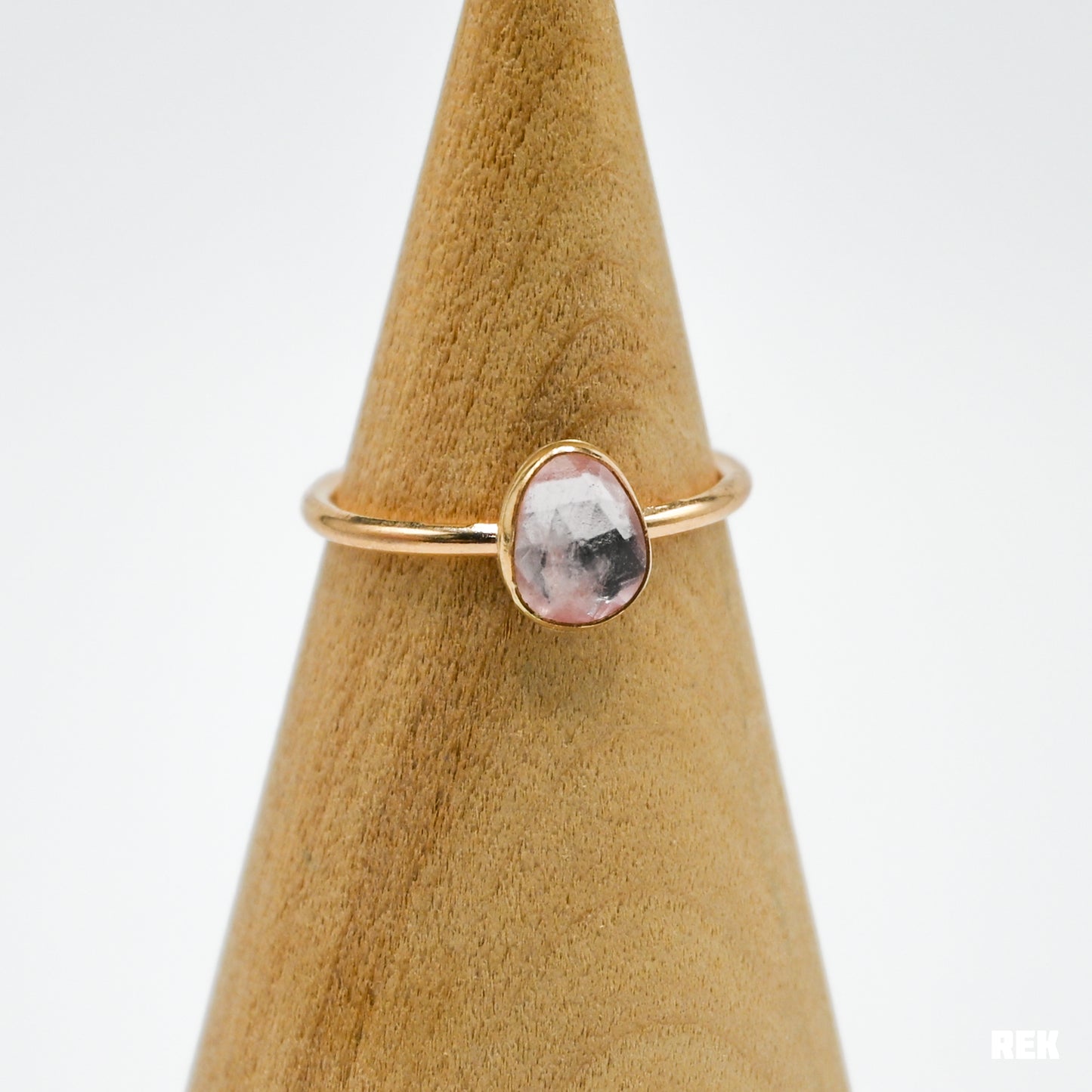 Gold fill rose cut morganite size 7.75