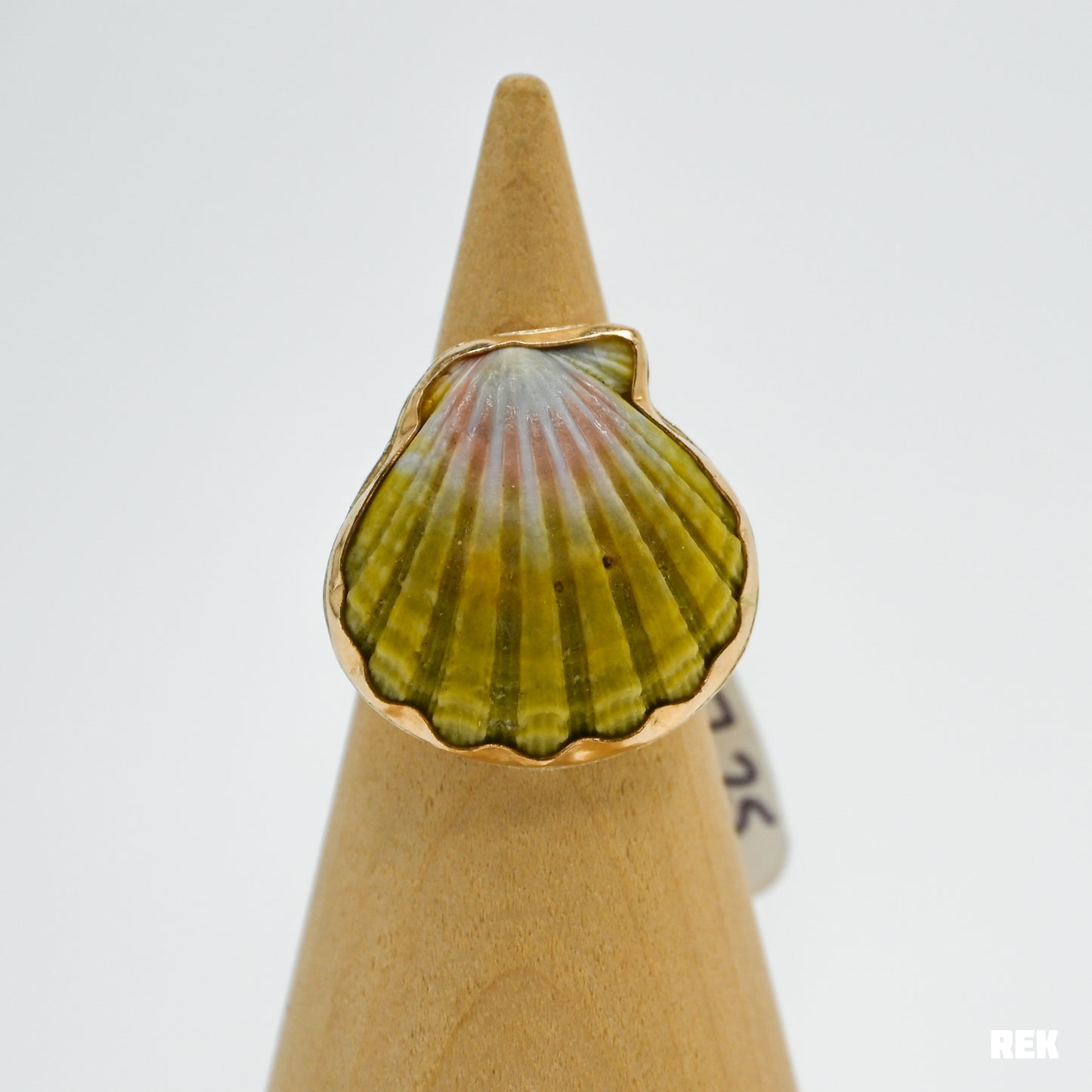 Gold fill Hawaiian moonrise shell size 7.25