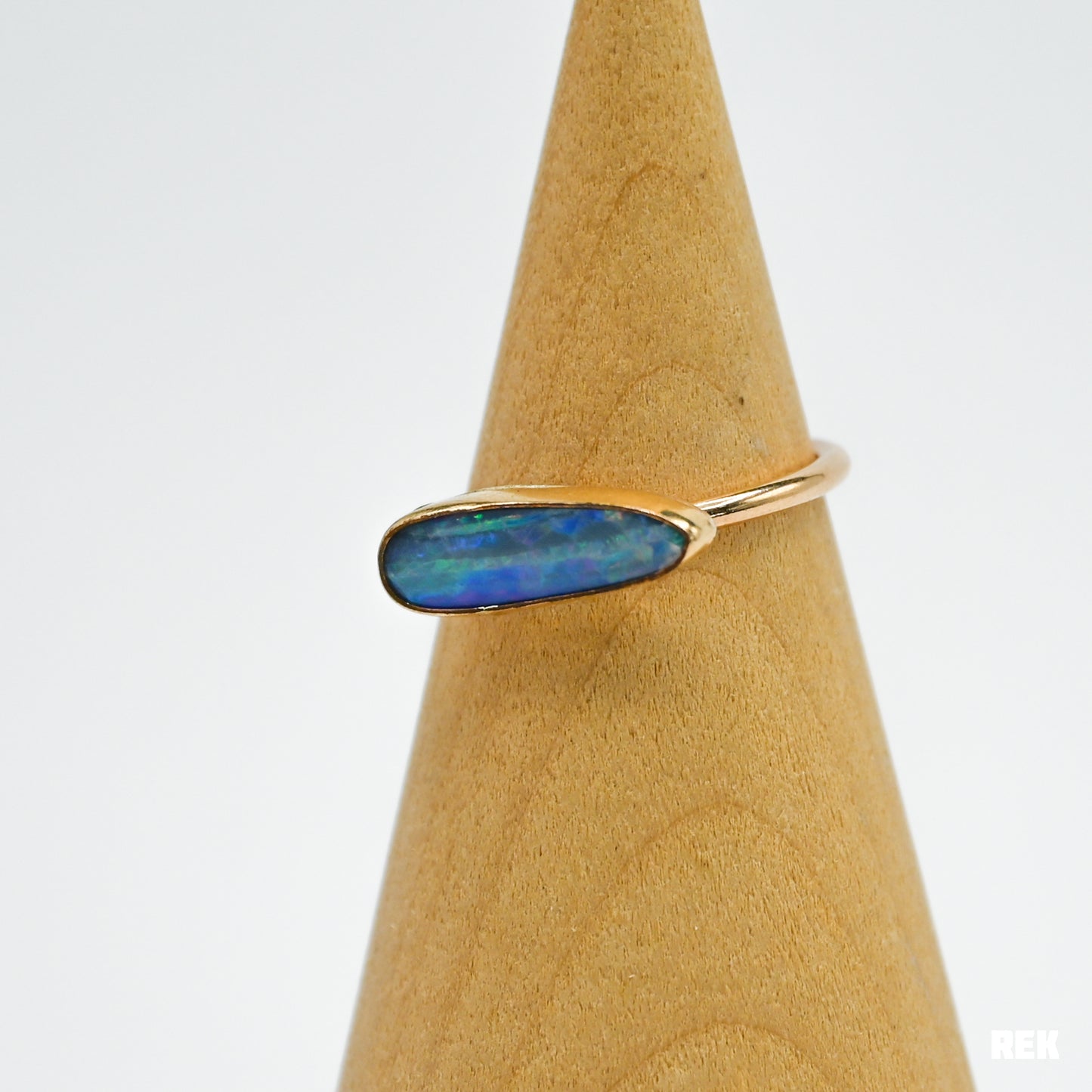 Gold fill horizontal Australian opal size 7.75
