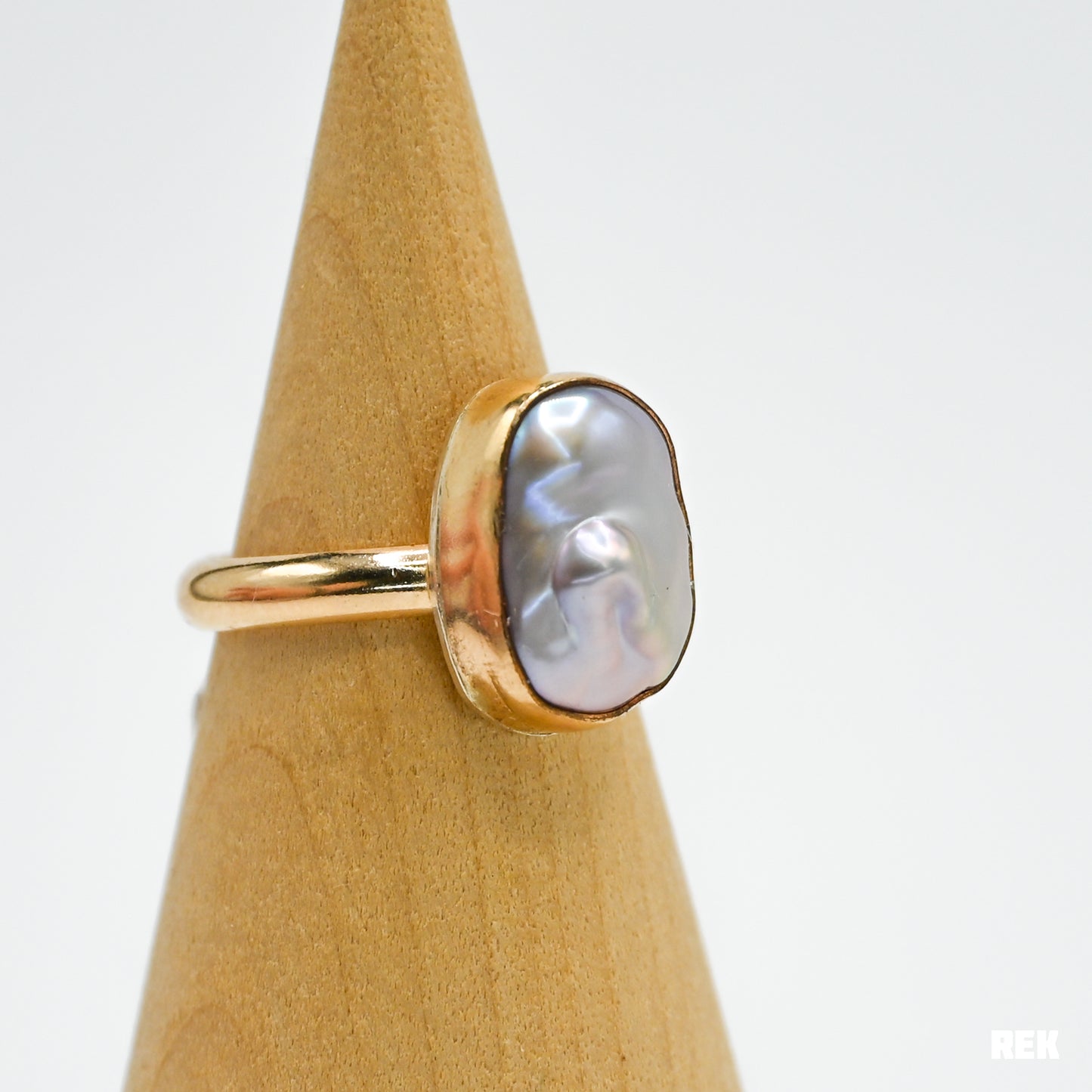 Gold fill xl Edison pearl keshi size 8.25