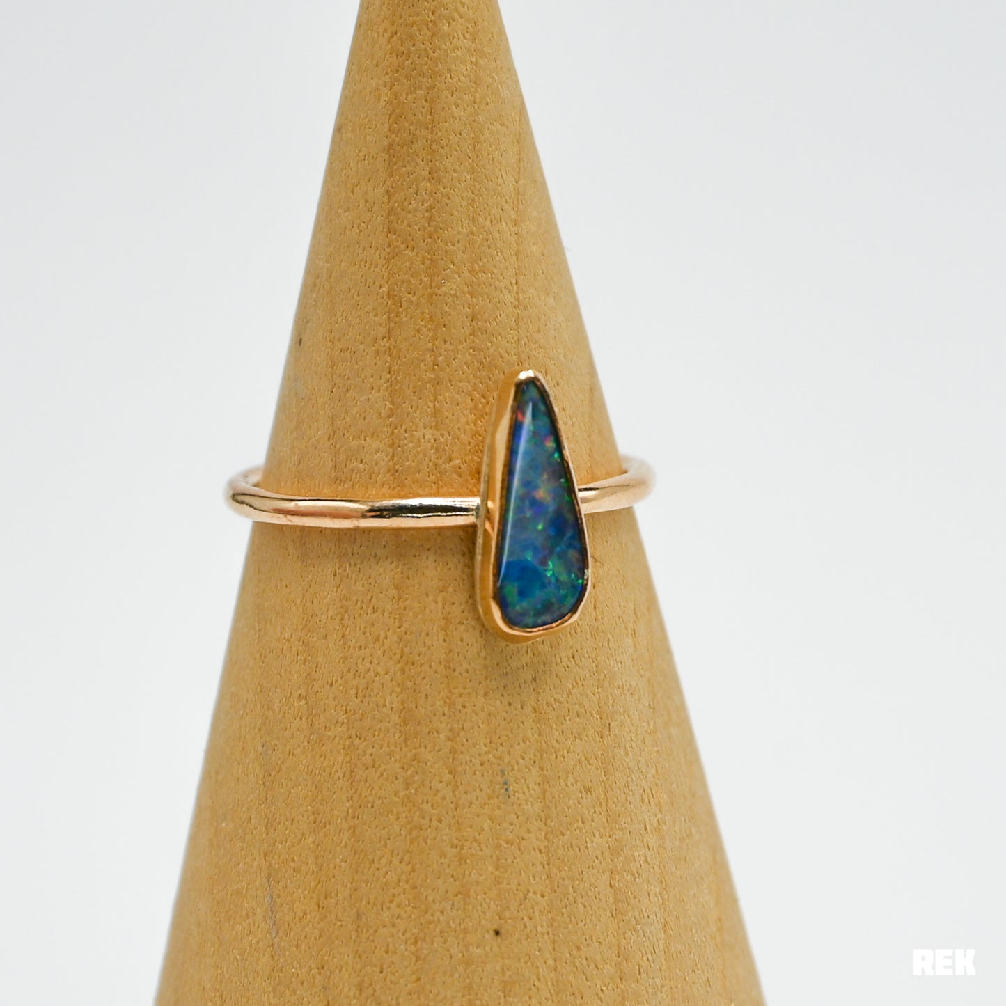 Gold fill Australian opal size 8.75