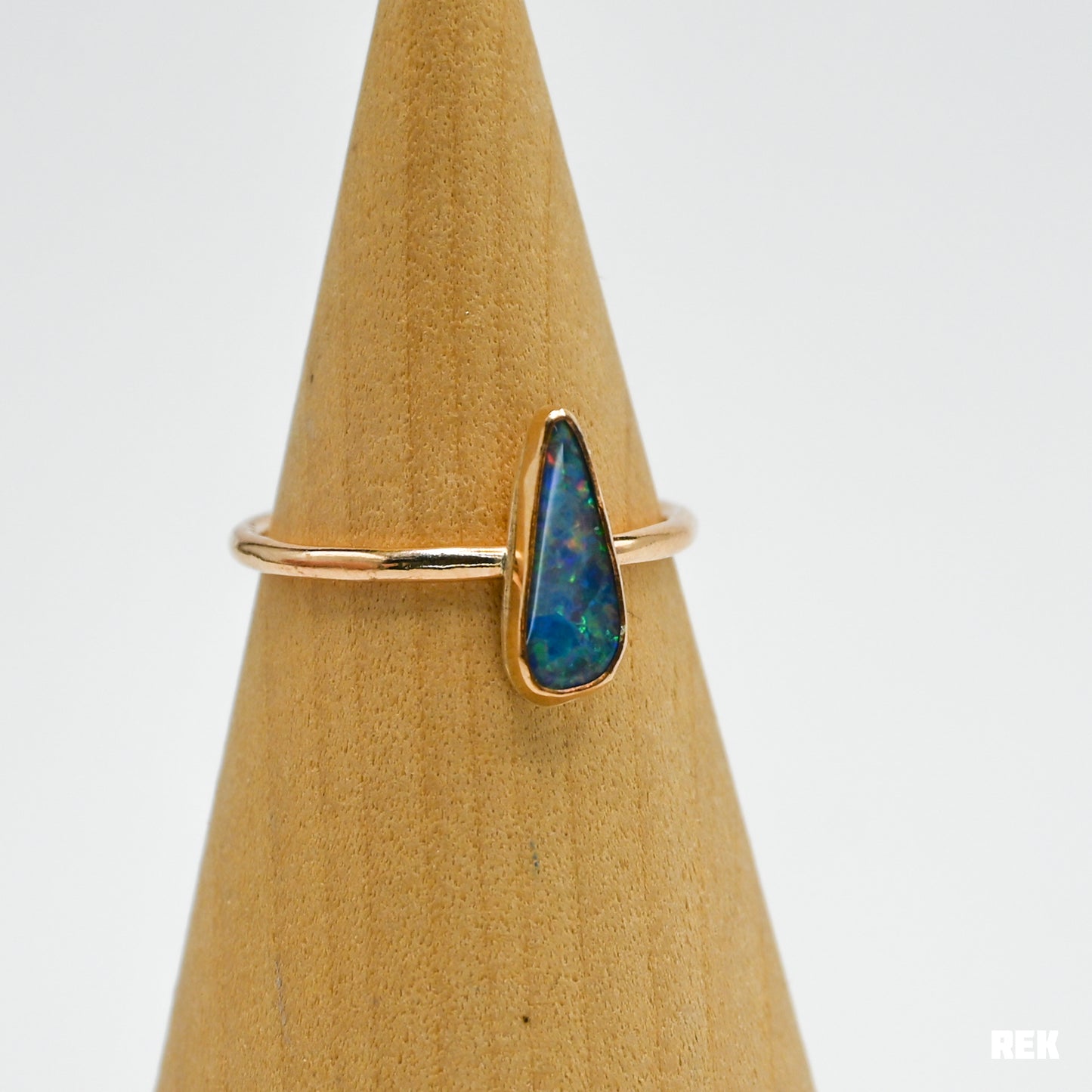 Gold fill Australian opal size 8.75