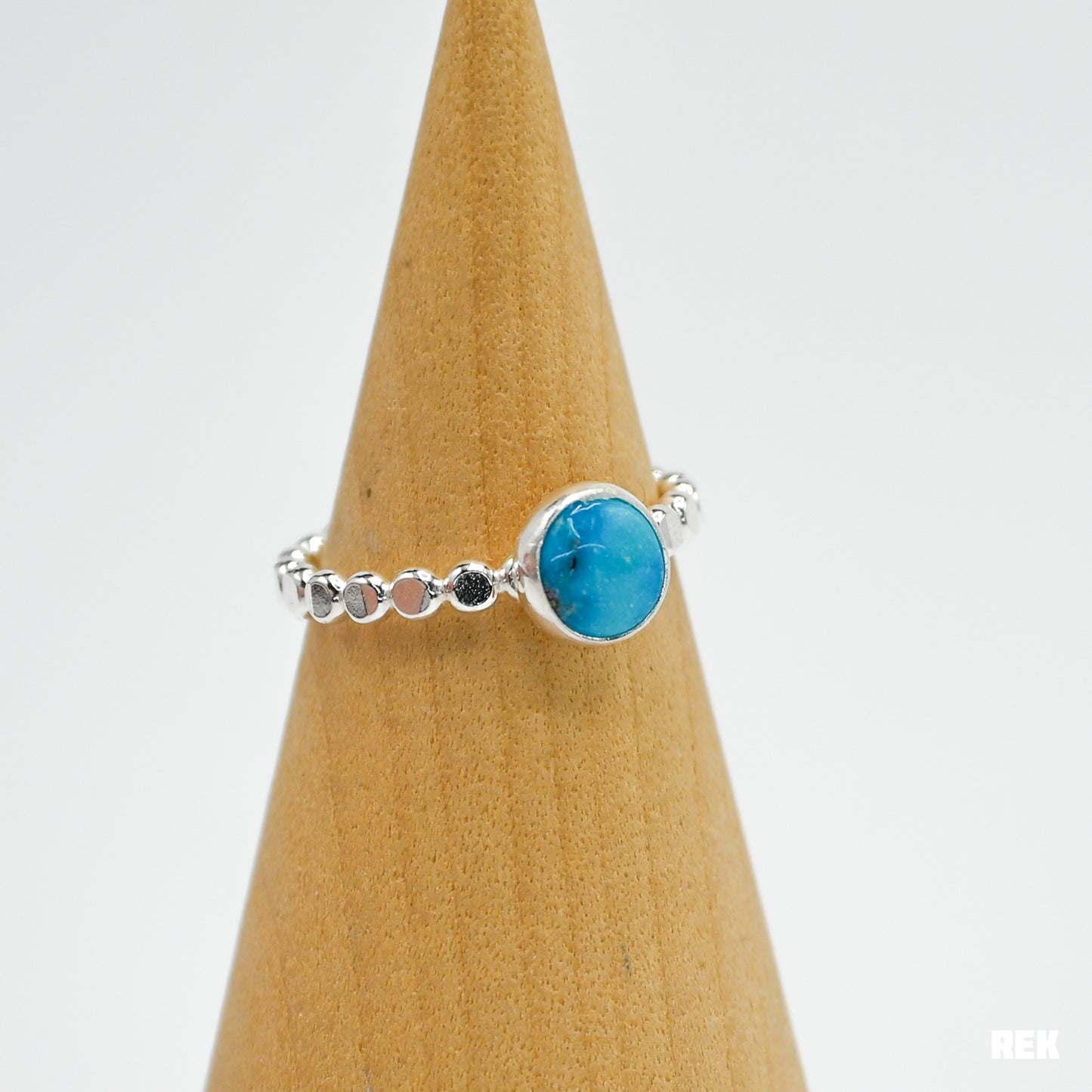 Sonoran gold turquoise with dot band size 6.5