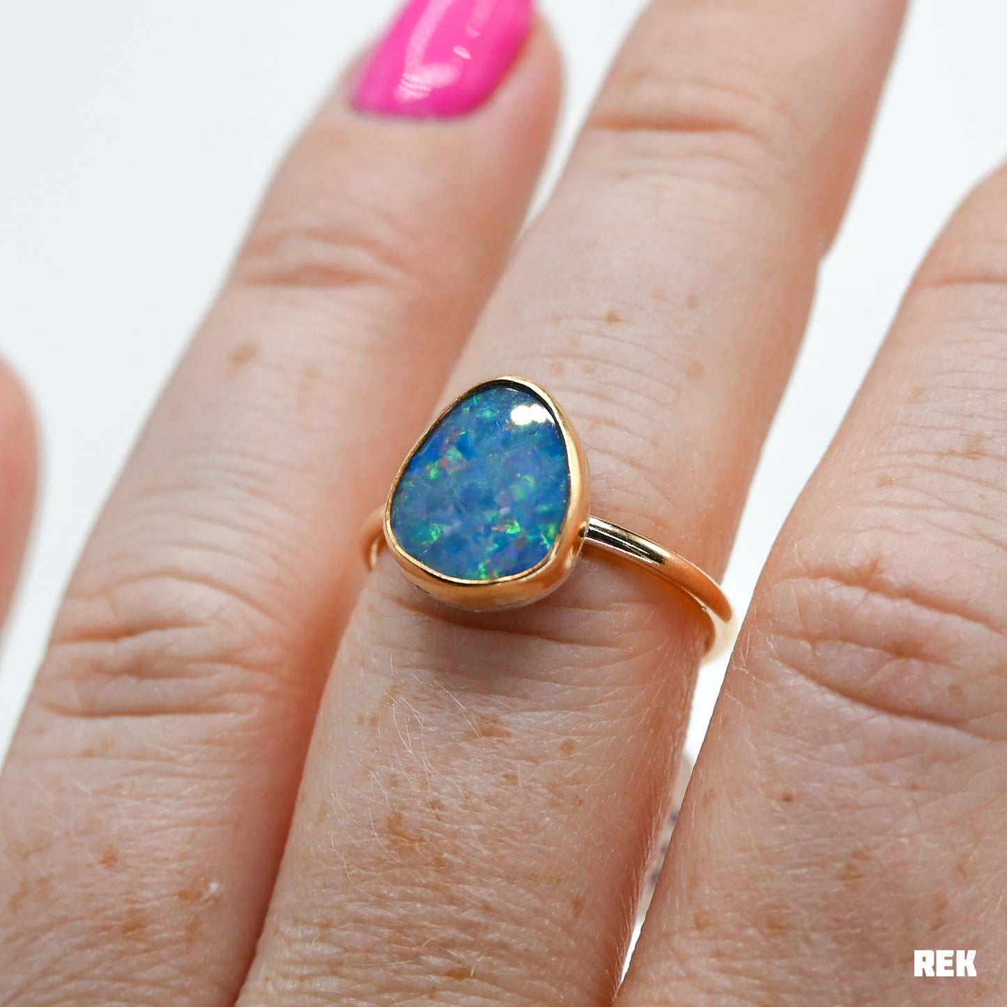 Gold fill Australian opal size 7.25