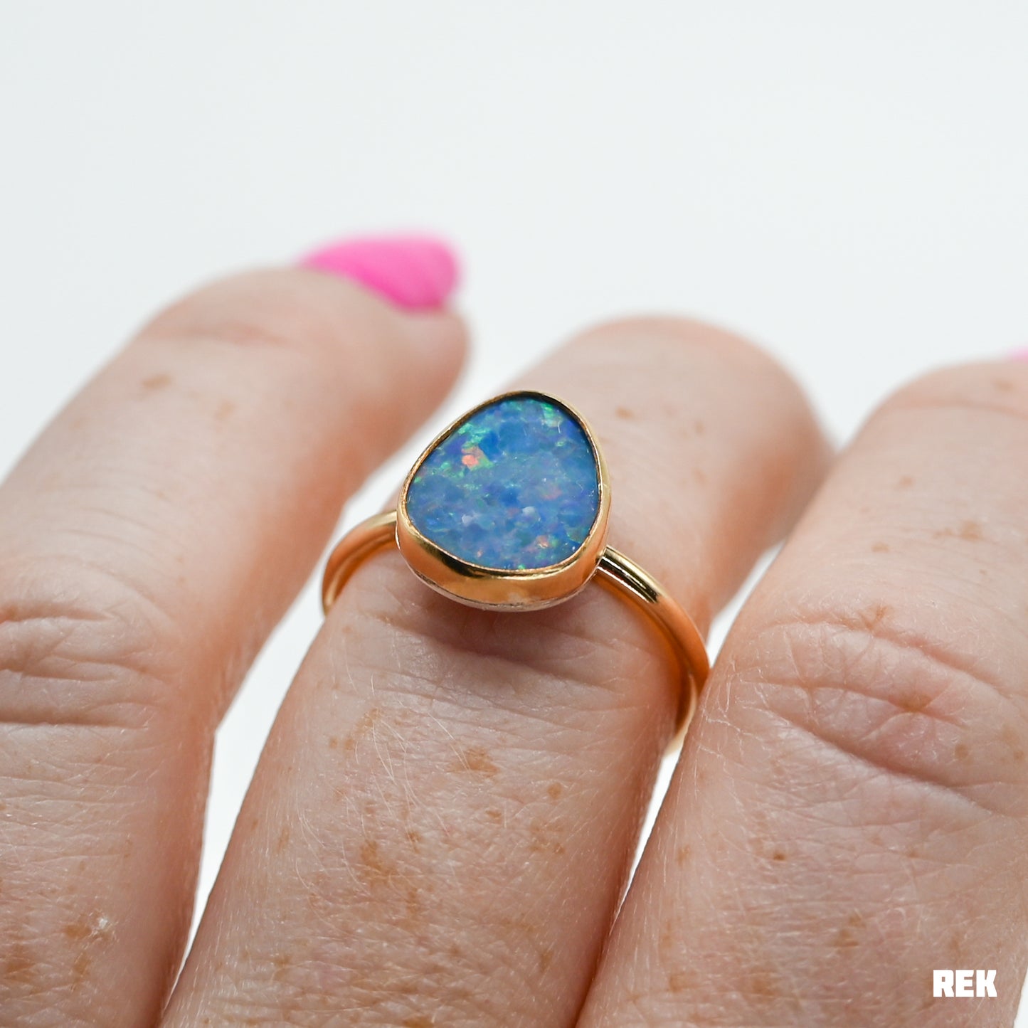 Gold fill Australian opal size 7.25