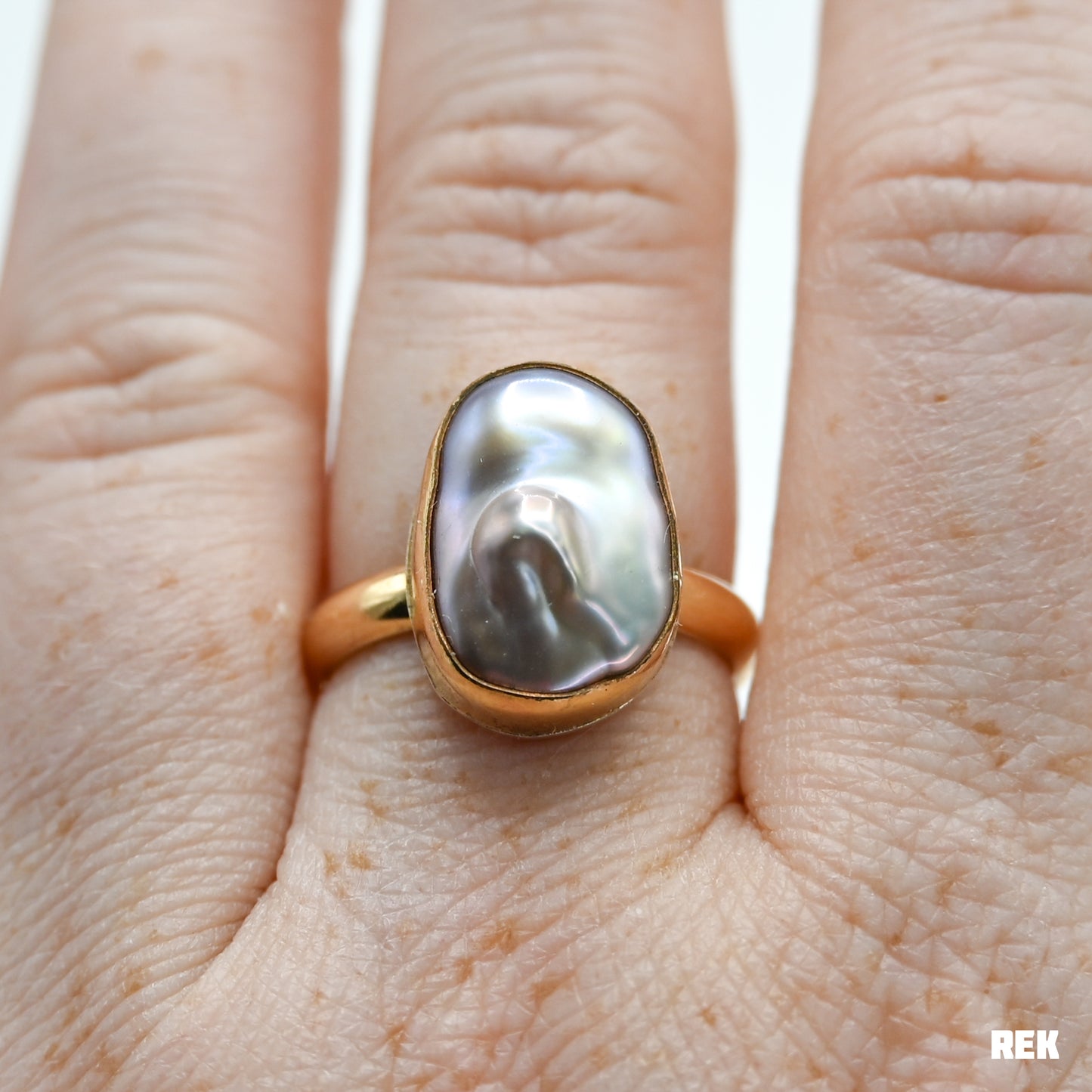 Gold fill xl Edison pearl keshi size 8.25