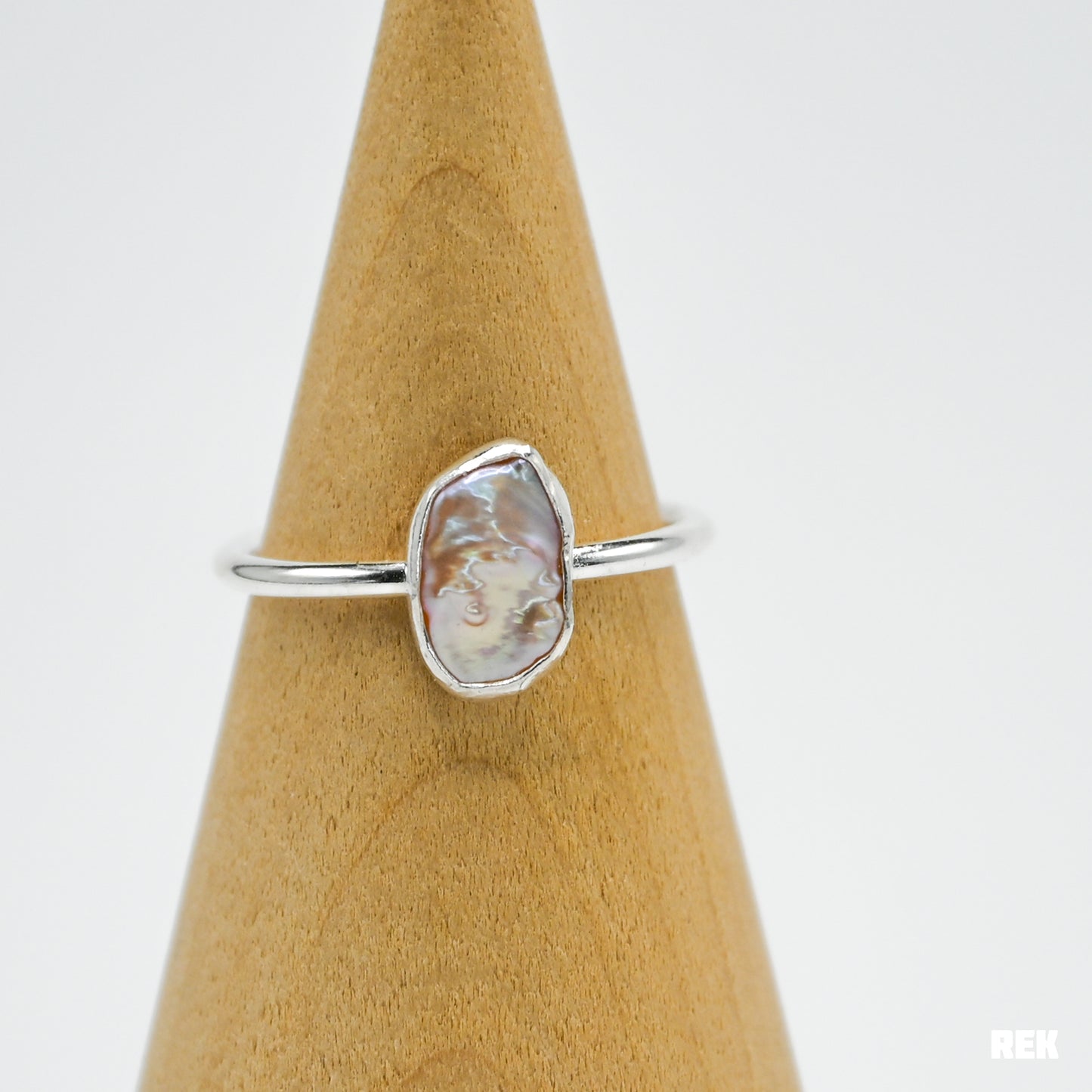 Light pink lustrous pearl keshi size 7.5