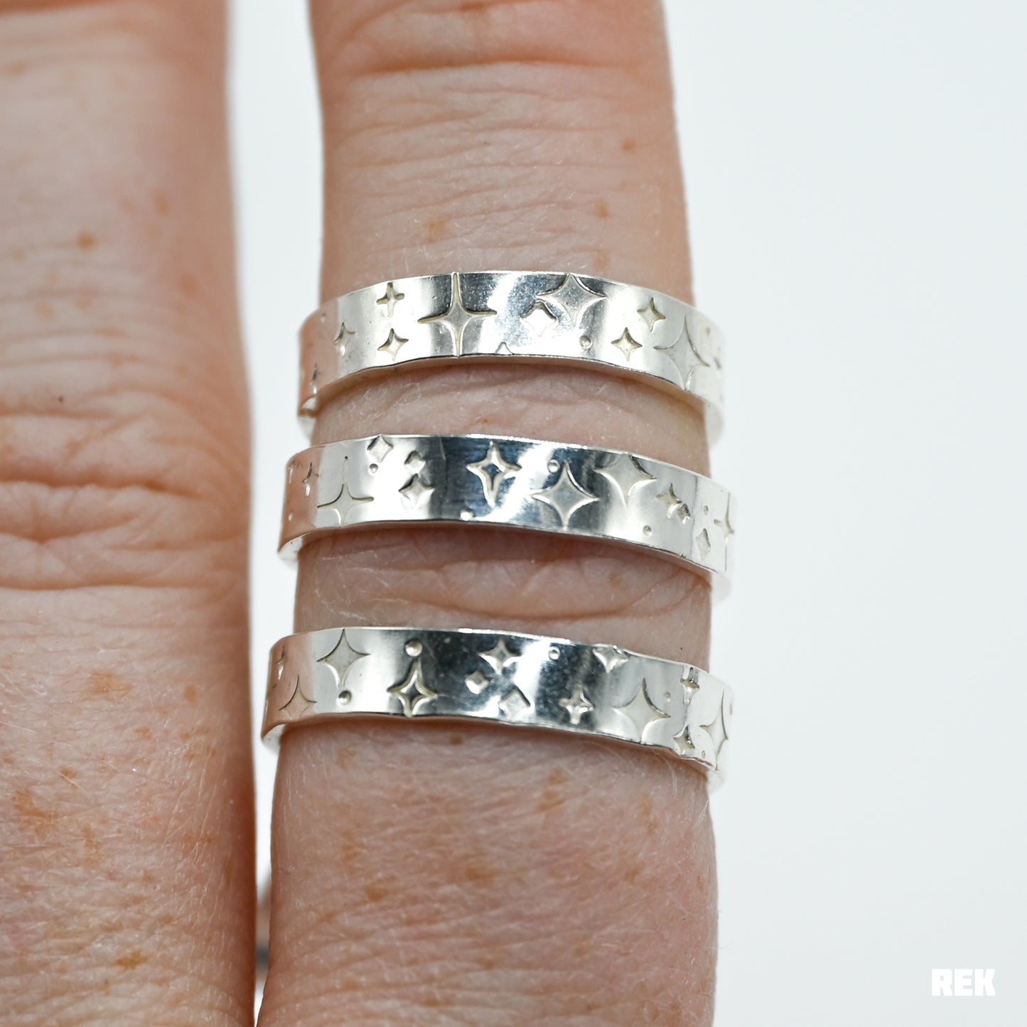 Sterling 4mm stars band
