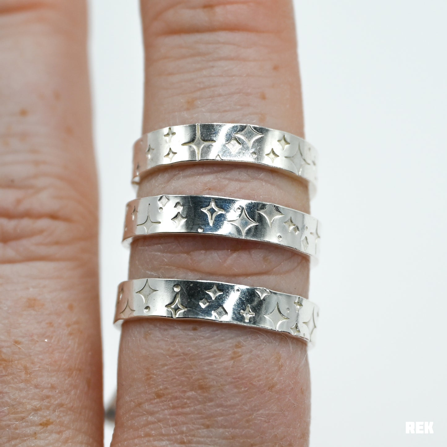 Sterling 4mm stars band