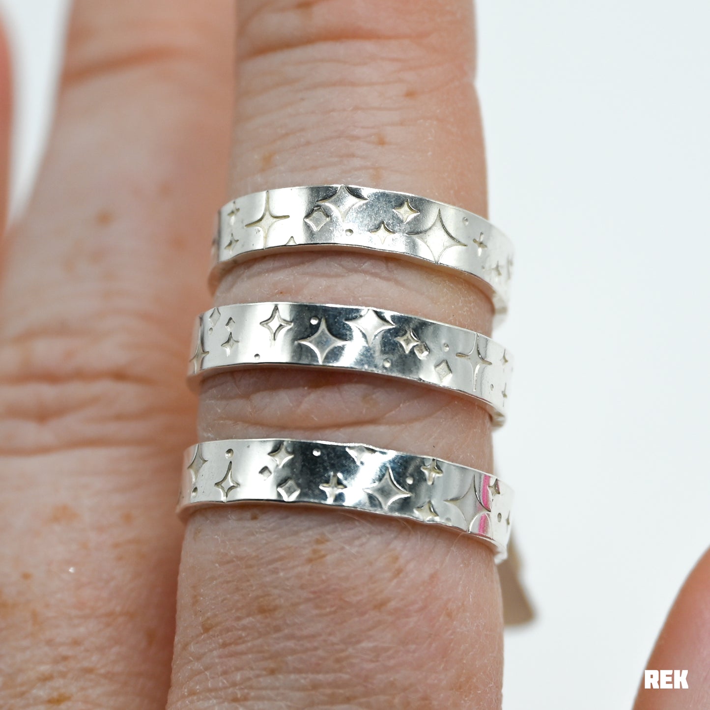 Sterling 4mm stars band