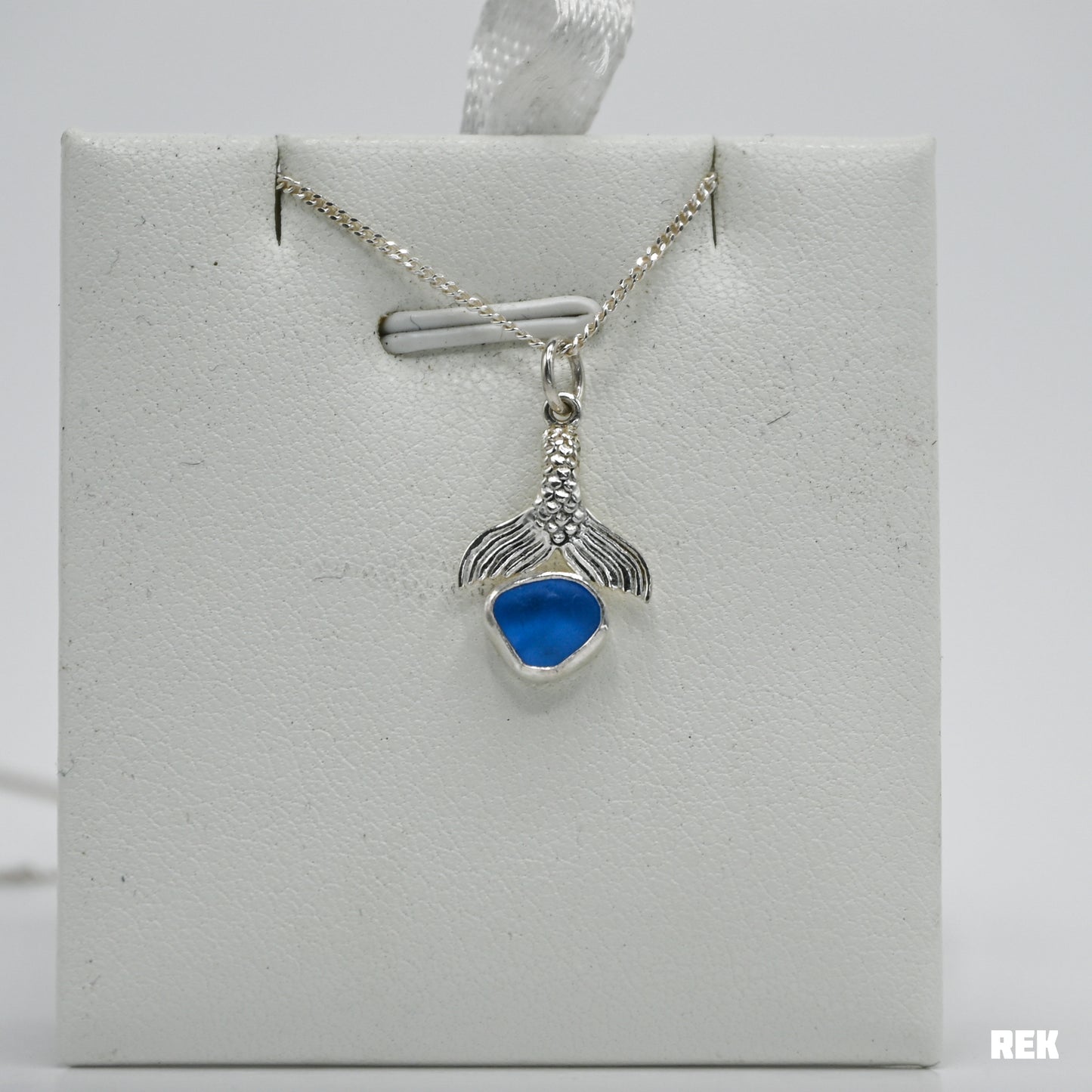 Mermaid tail cornflower sea glass