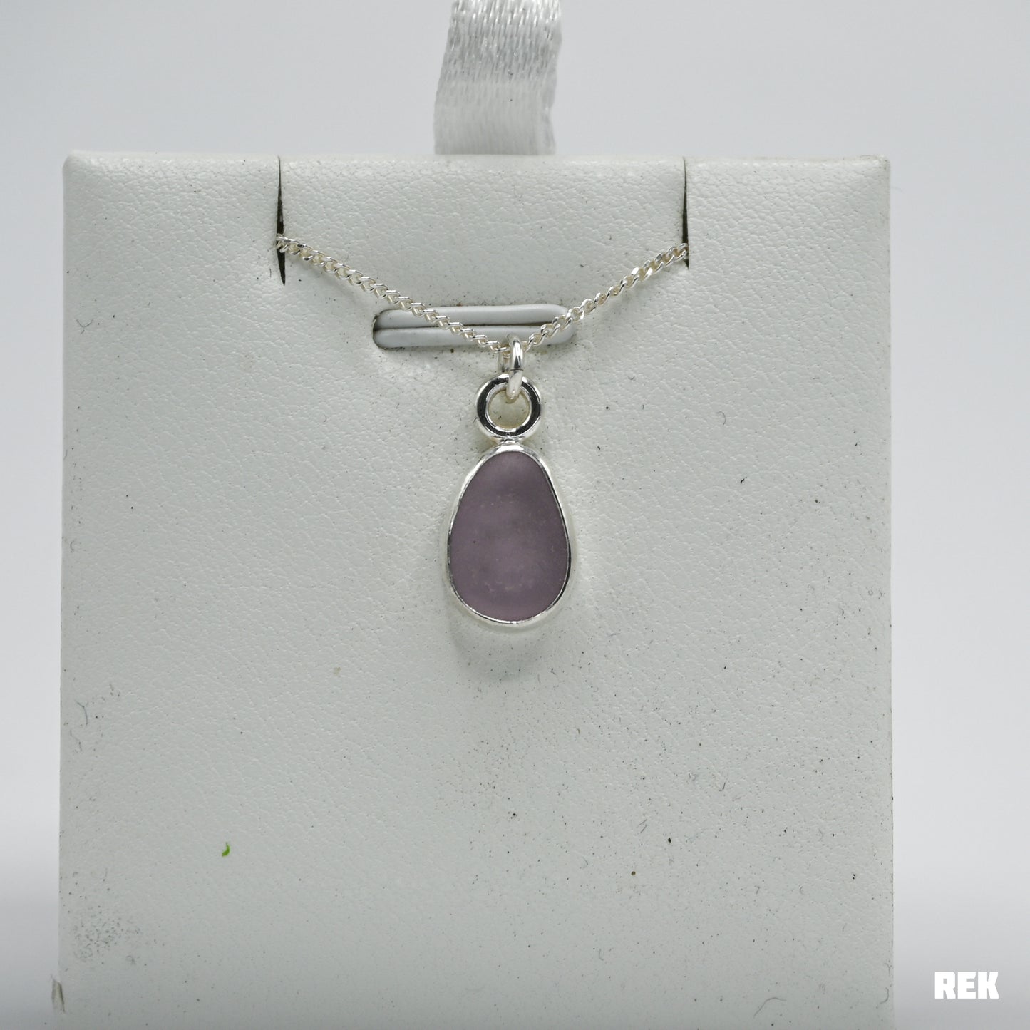 Lavender sea glass necklace
