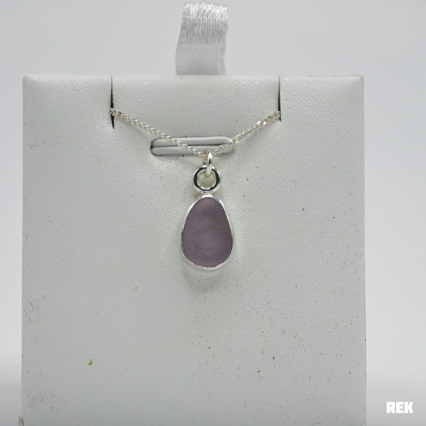 Lavender sea glass necklace