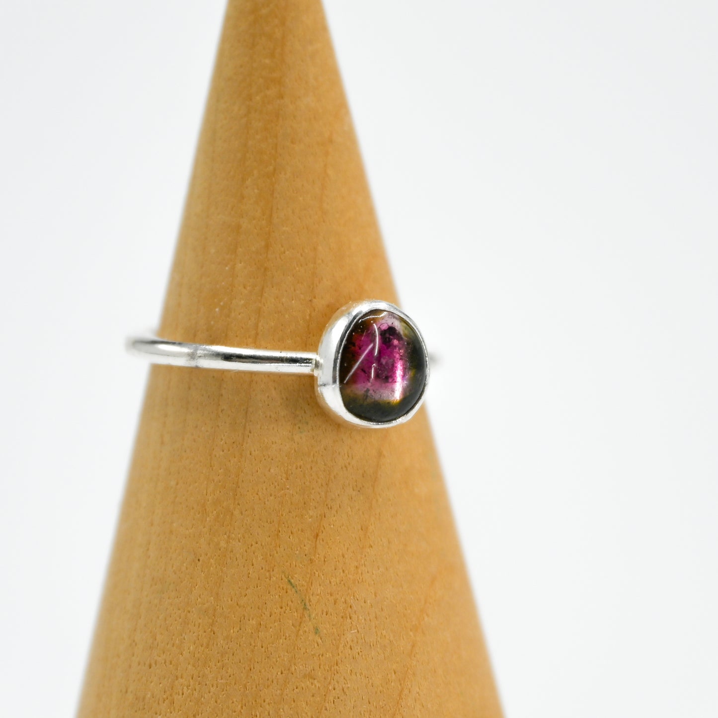 Watermelon tourmaline slice cab size 6.5