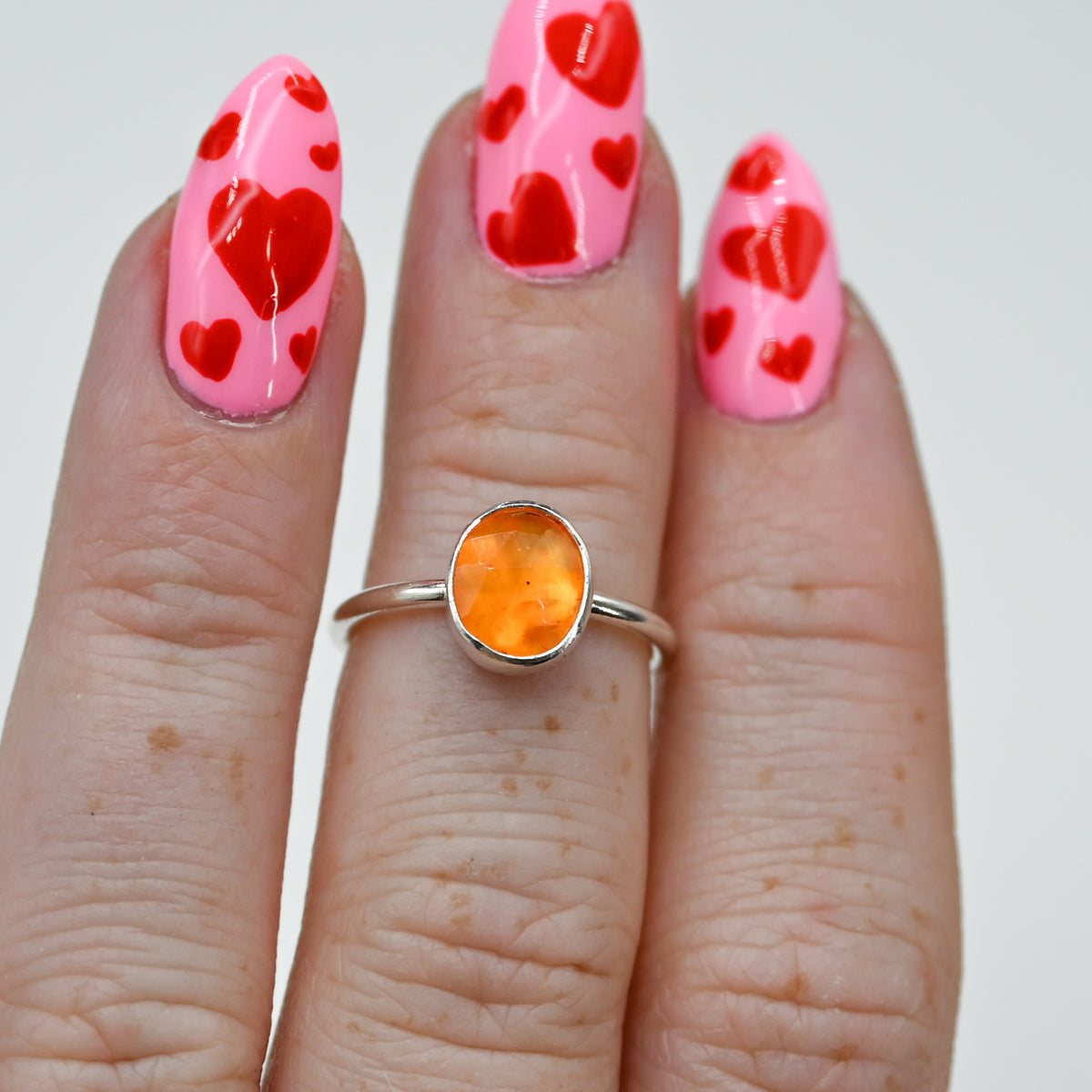 Rose cut carnelian size 5