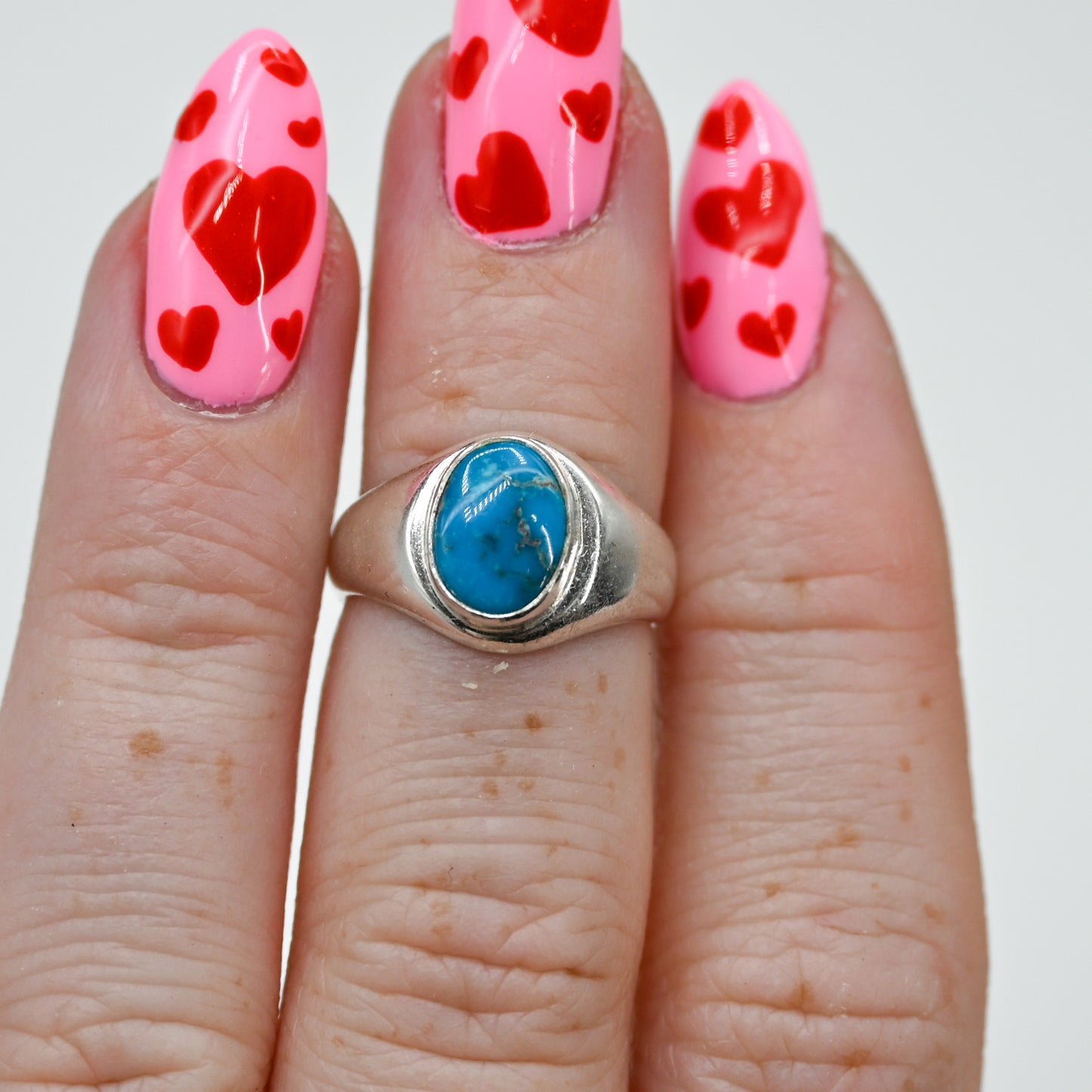 Signet with blue ridge turquoise size 5