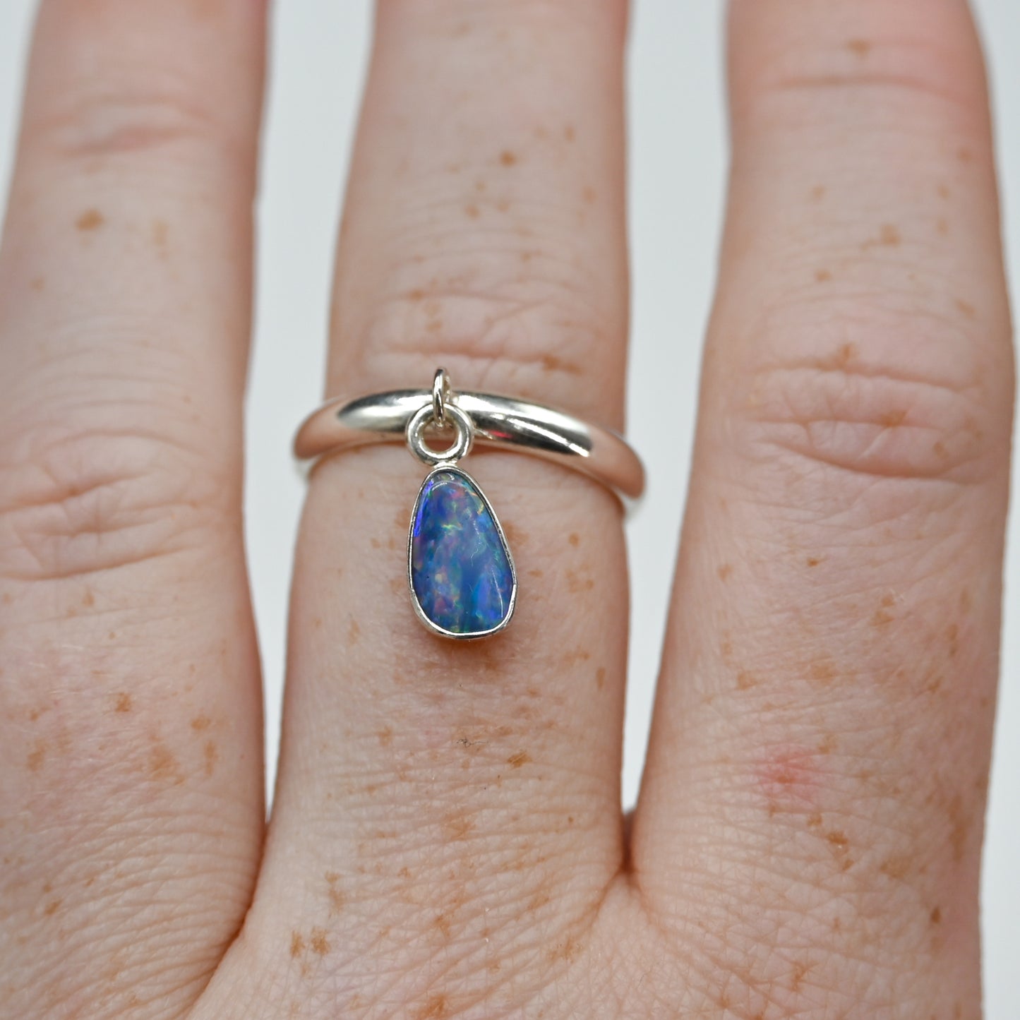 Australian opal charm dangle size 7.75