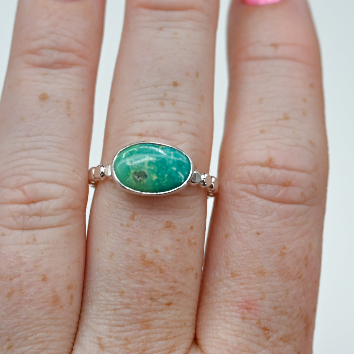 Horizontal emerald valley turquoise size 7.5
