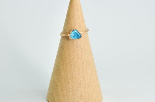 Gold Fill Rose cut Neon Apatite Size 7