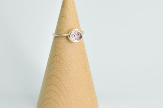 Hematite in Quartz Ring Size 7