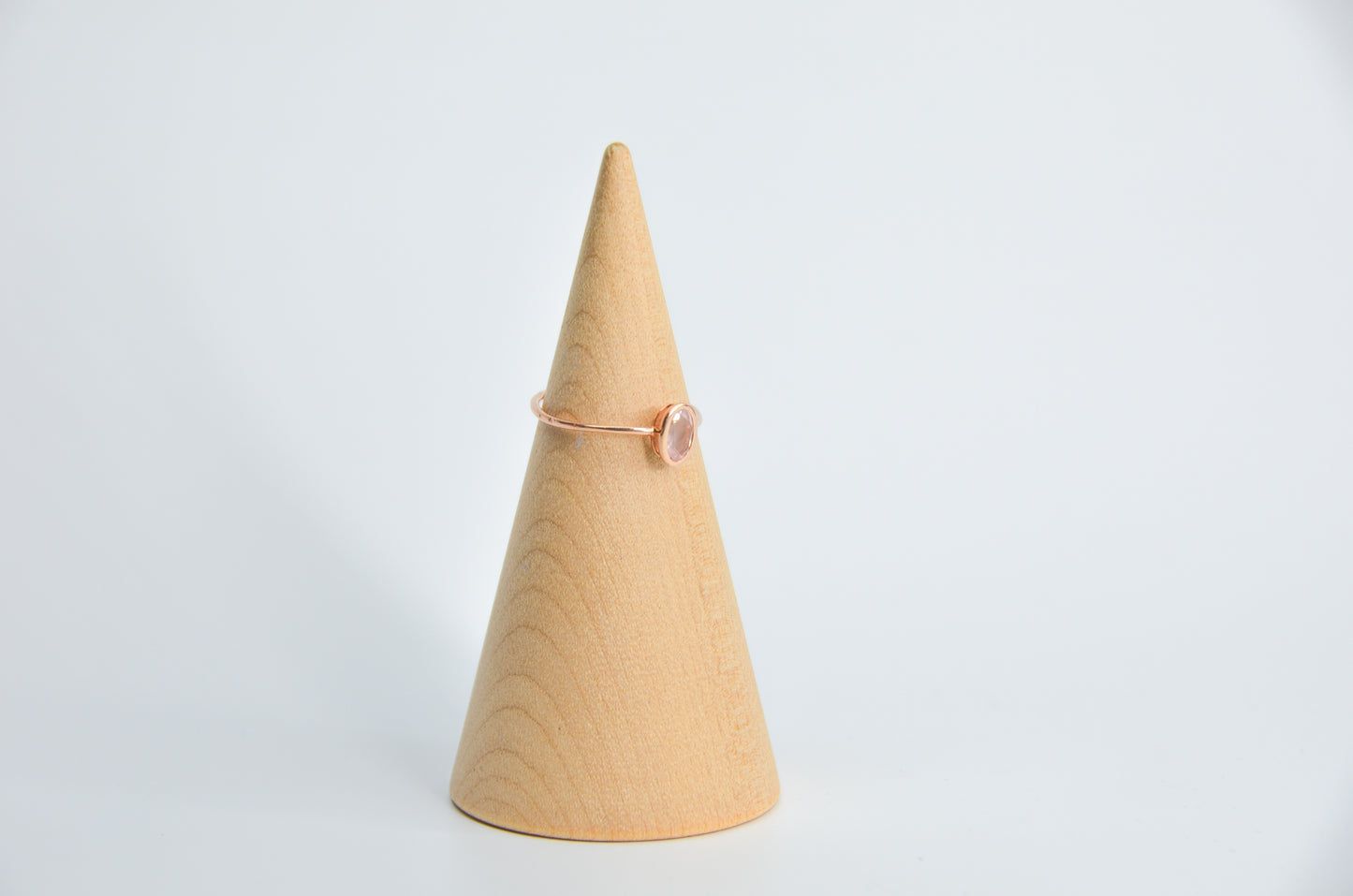 14k Solid Rose Gold and Rose Quartz