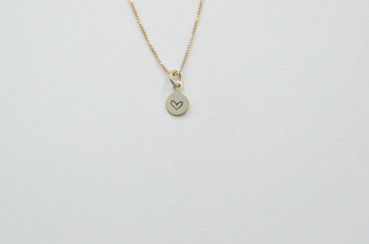 Tiny Heart Stamped Necklace