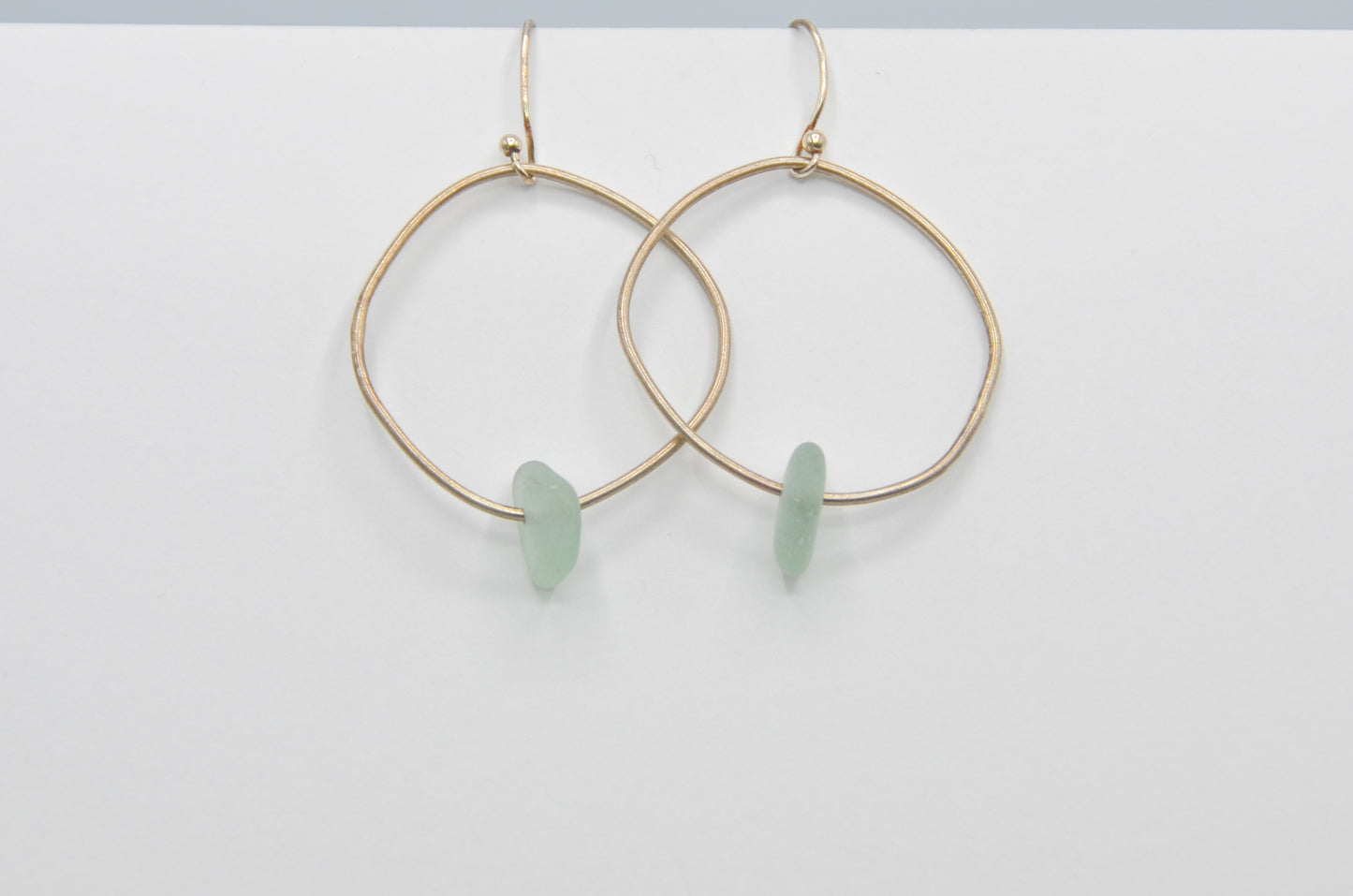 Sea Foam Sea Glass Hoops