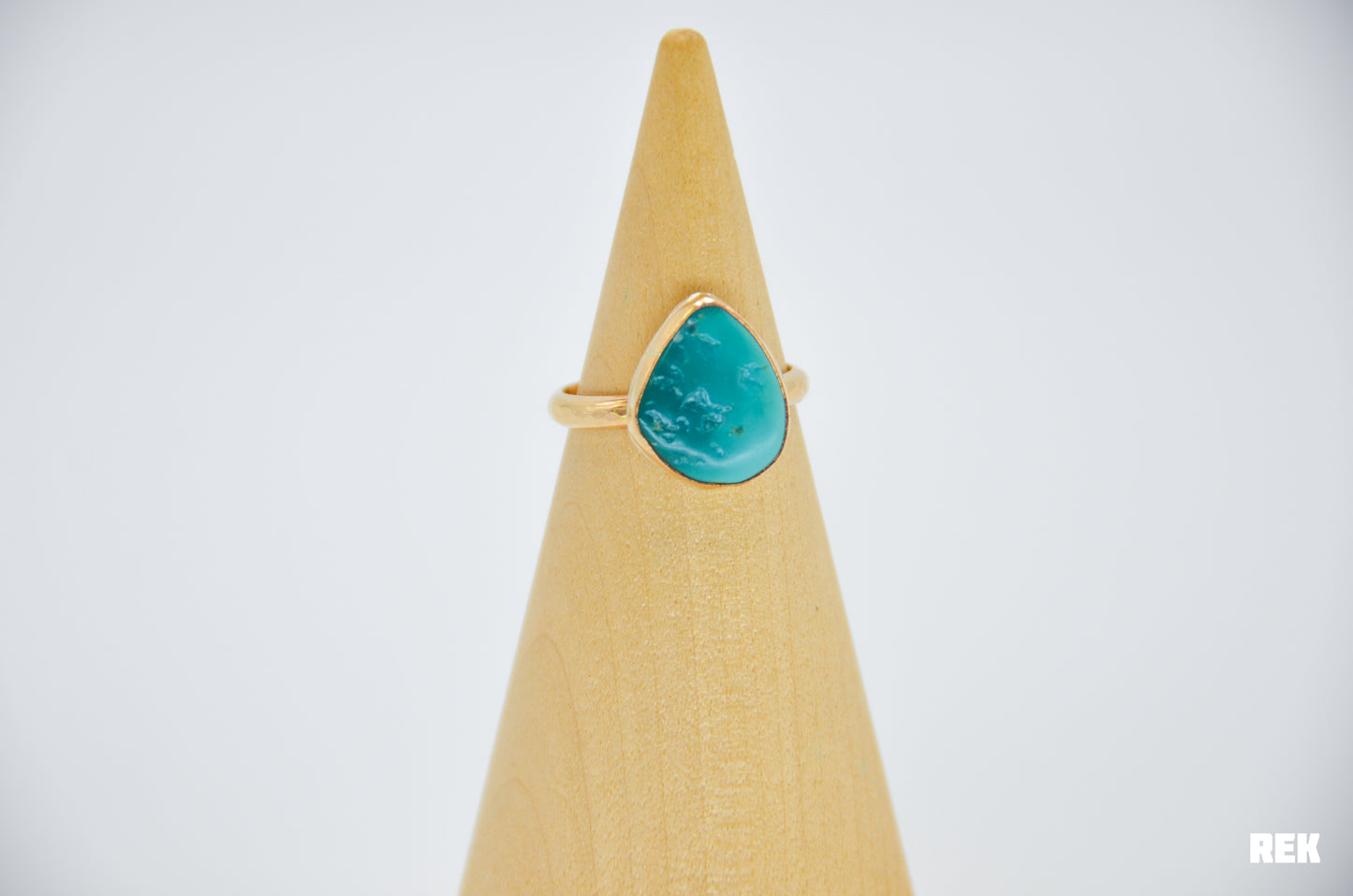 Gold Fill Sleeping Beauty Turquoise Size 7.75
