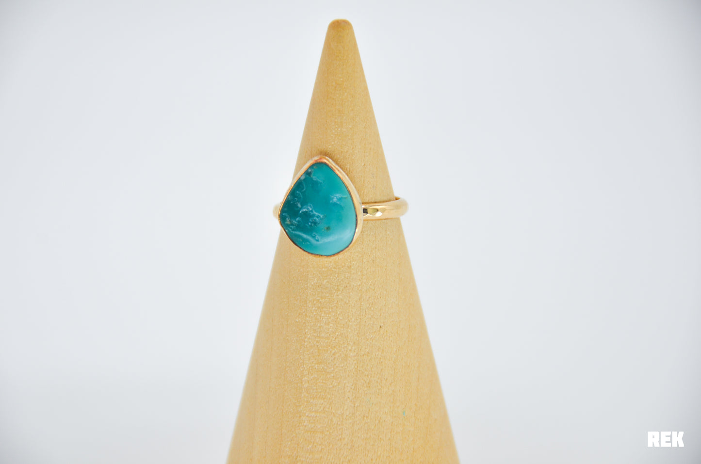 Gold Fill Sleeping Beauty Turquoise Size 7.75