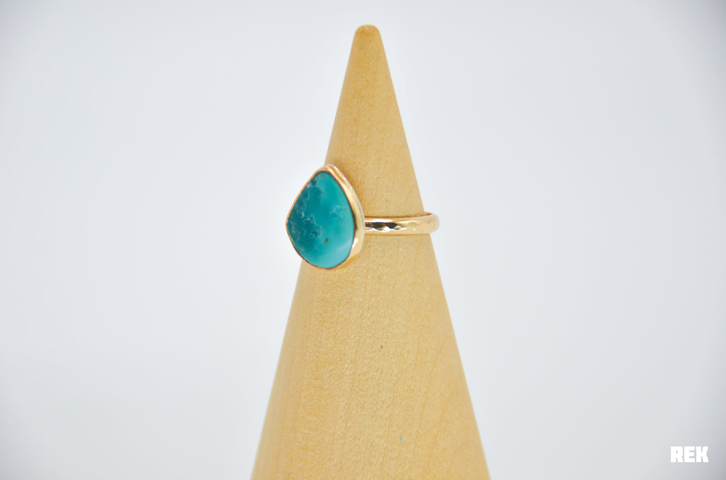Gold Fill Sleeping Beauty Turquoise Size 7.75