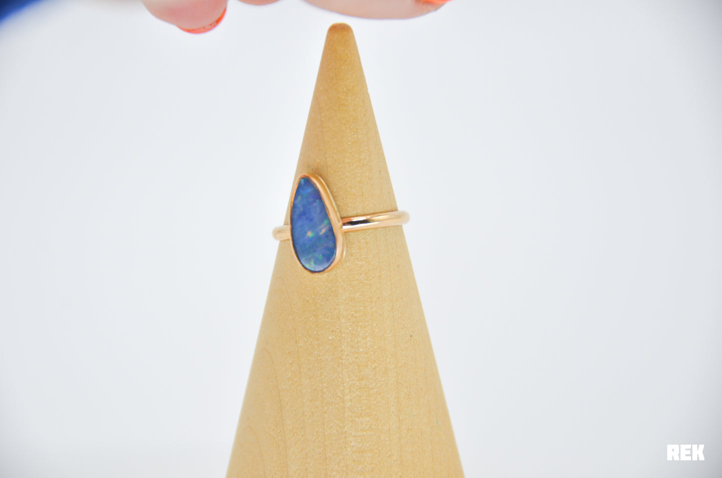 Gold Fill Australian Opal Size 8