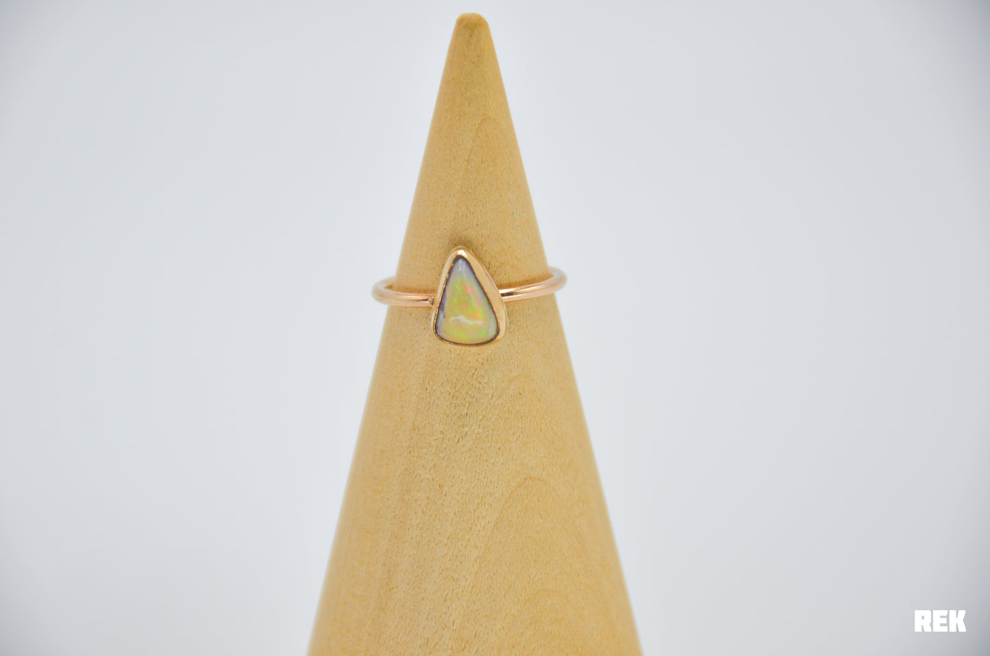 Gold Fill Mexican Fire Opal Size 7