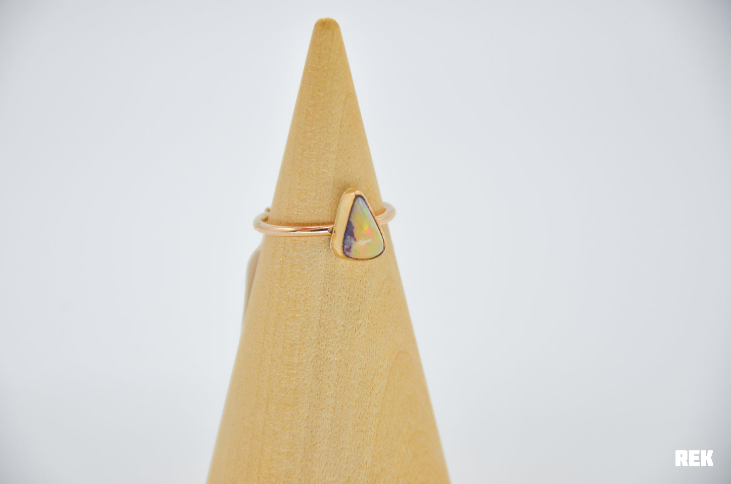 Gold Fill Mexican Fire Opal Size 7