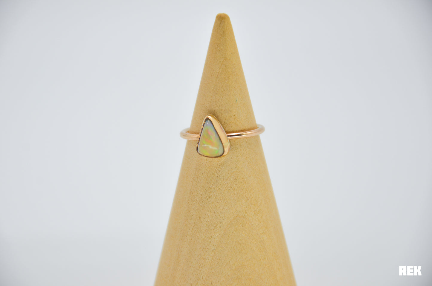 Gold Fill Mexican Fire Opal Size 7